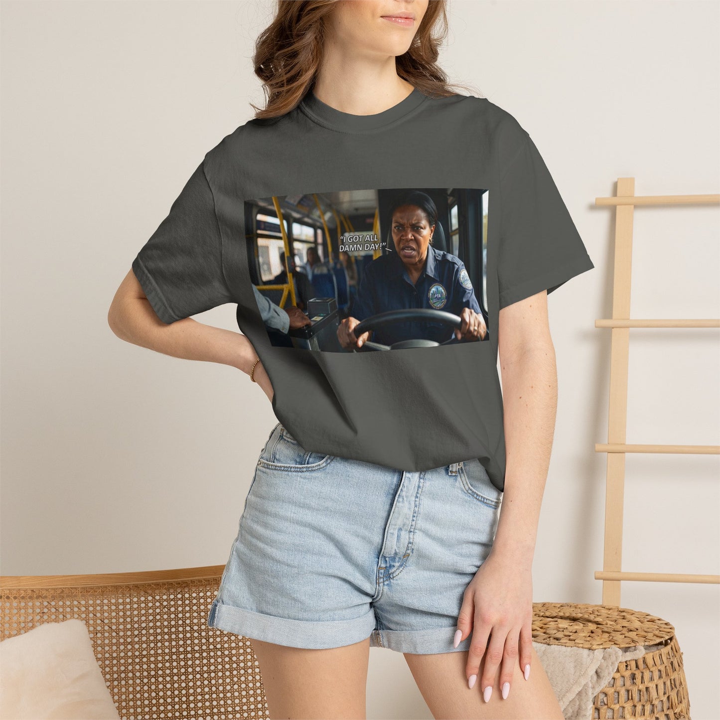 Having a Bad Day Funny Mood Garment-Dyed T-Shirt — Relatable Gift Idea