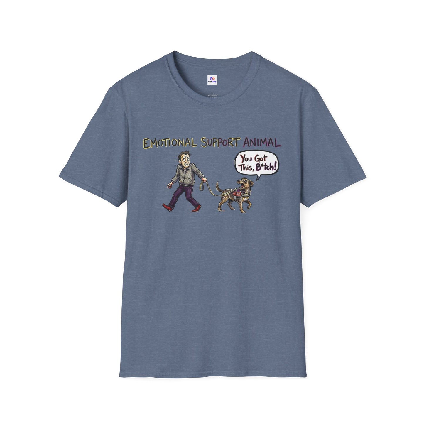 Emotional Support Animal Funny Softstyle Tee — Relatable Gift Idea