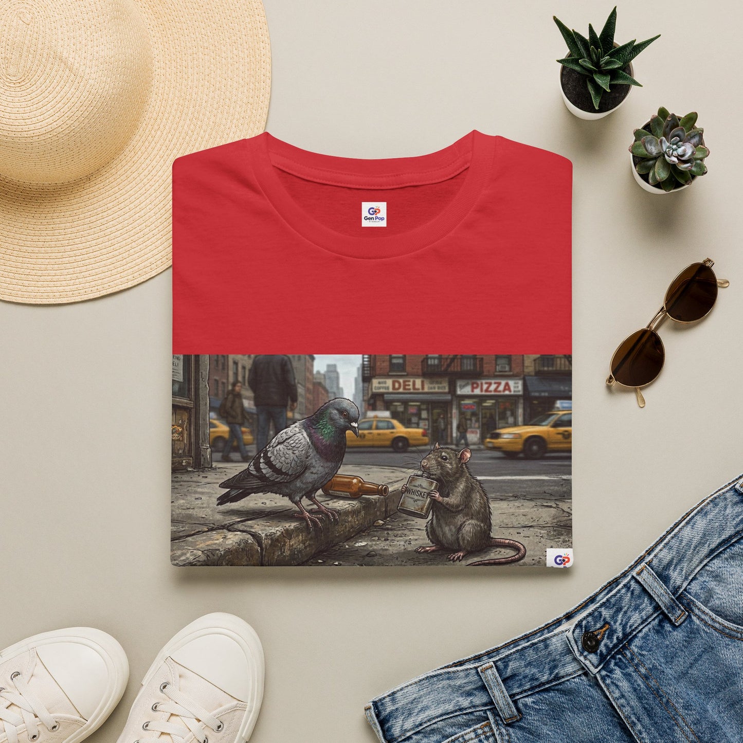 Pigeon & Rat Buddy Unisex Softstyle T-Shirt