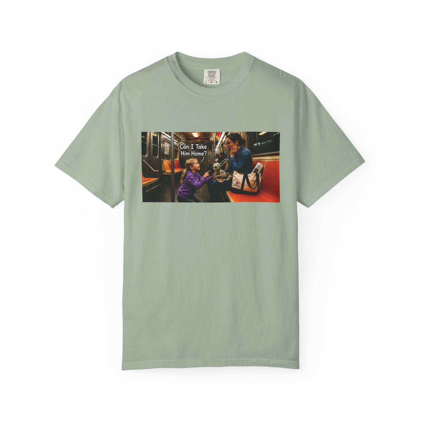 Can I Take Him Home? Funny Garment-Dyed T-Shirt — Cute Gift for Him or Her
