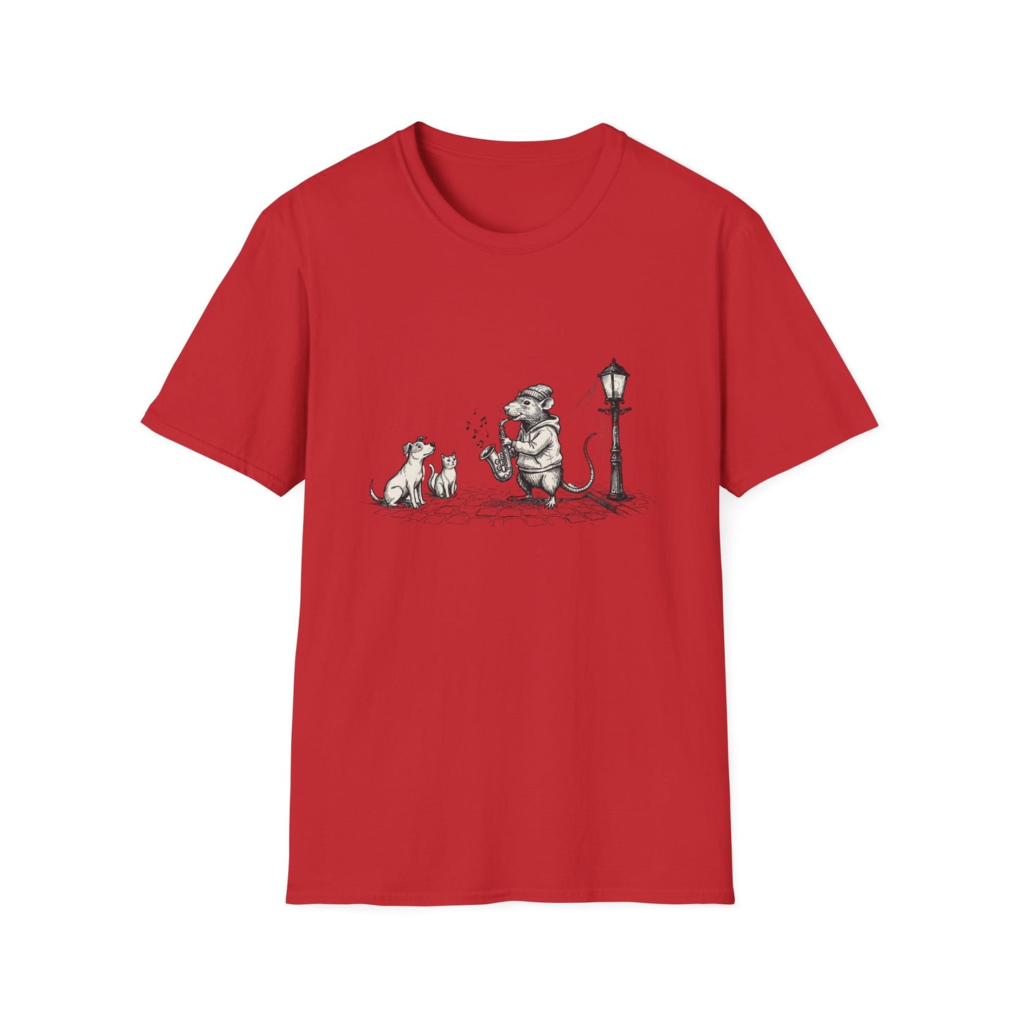 Musical rat Unisex Softstyle T-Shirt