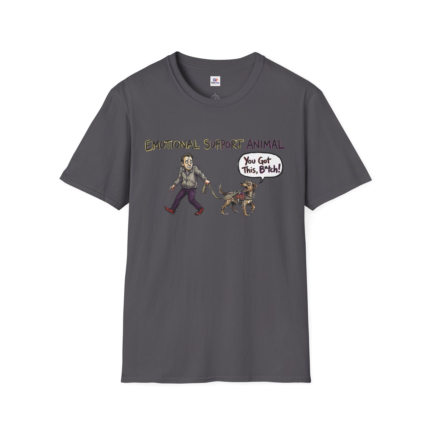 Emotional support animal Unisex Softstyle T-Shirt