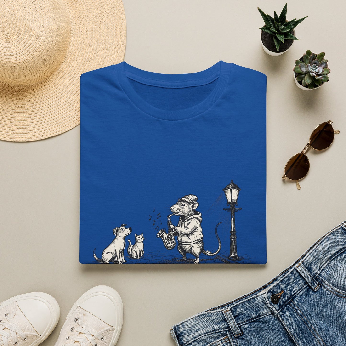 Musical rat Unisex Softstyle T-Shirt