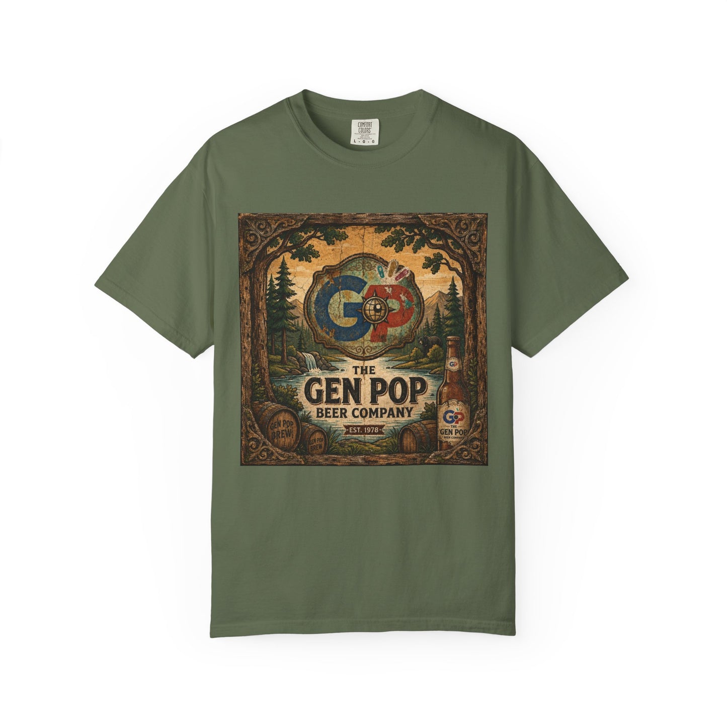 Gen Pop Beer Company Unisex Garment-Dyed T-shirt