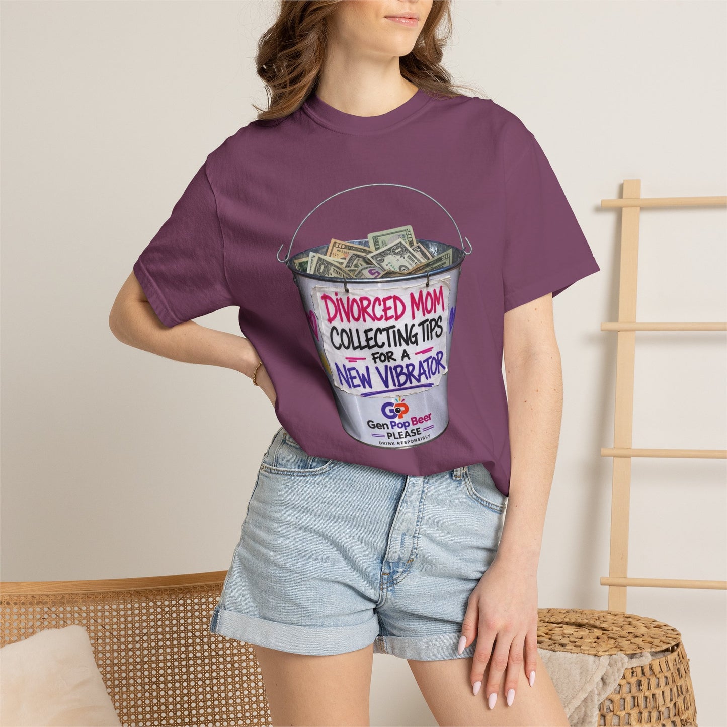 Divorced Mom Collecting Tips for a New One Funny Garment-Dyed Tee — Gag Gift for Her