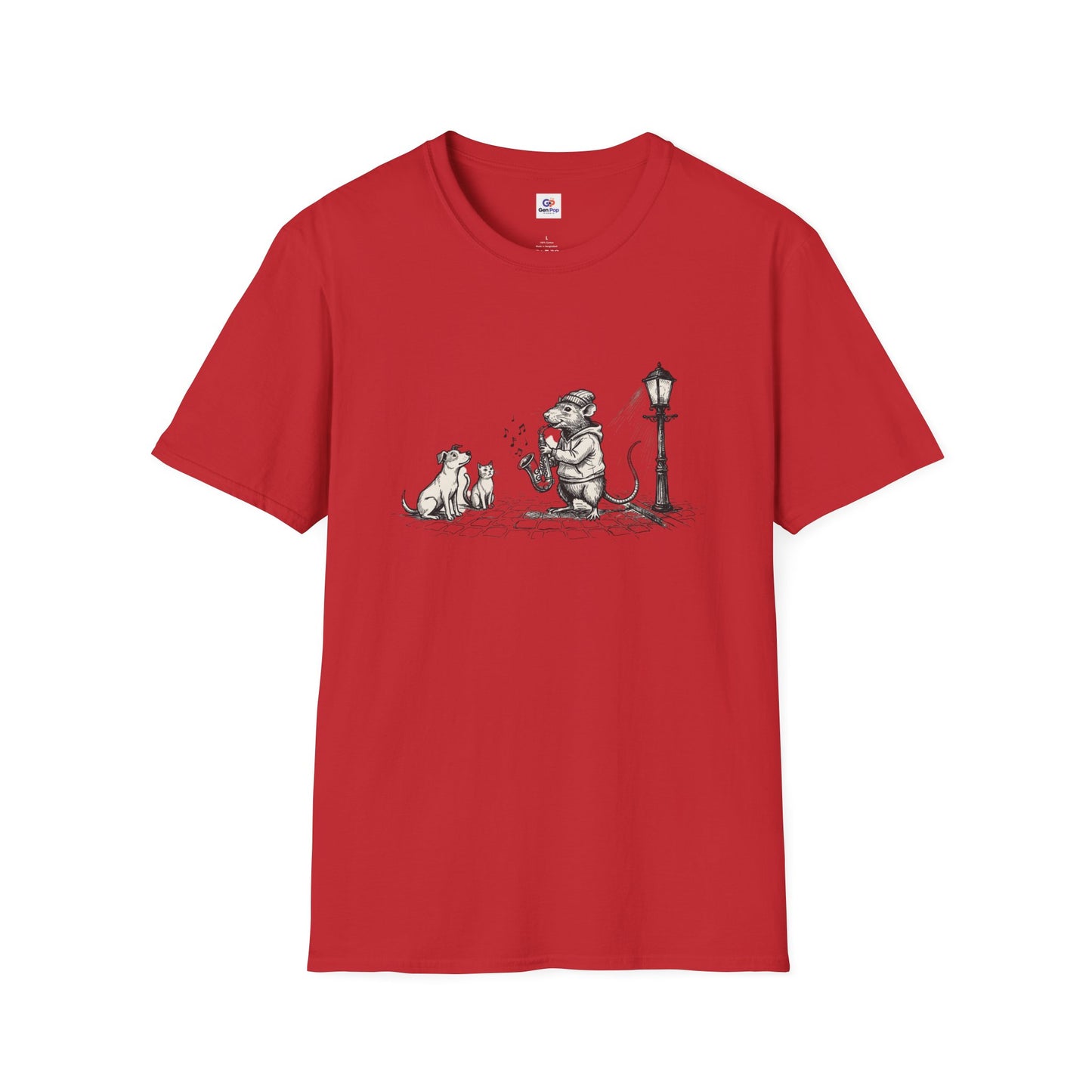 Musical Rat Funny Graphic Softstyle Tee — Unique City Inspired Gift