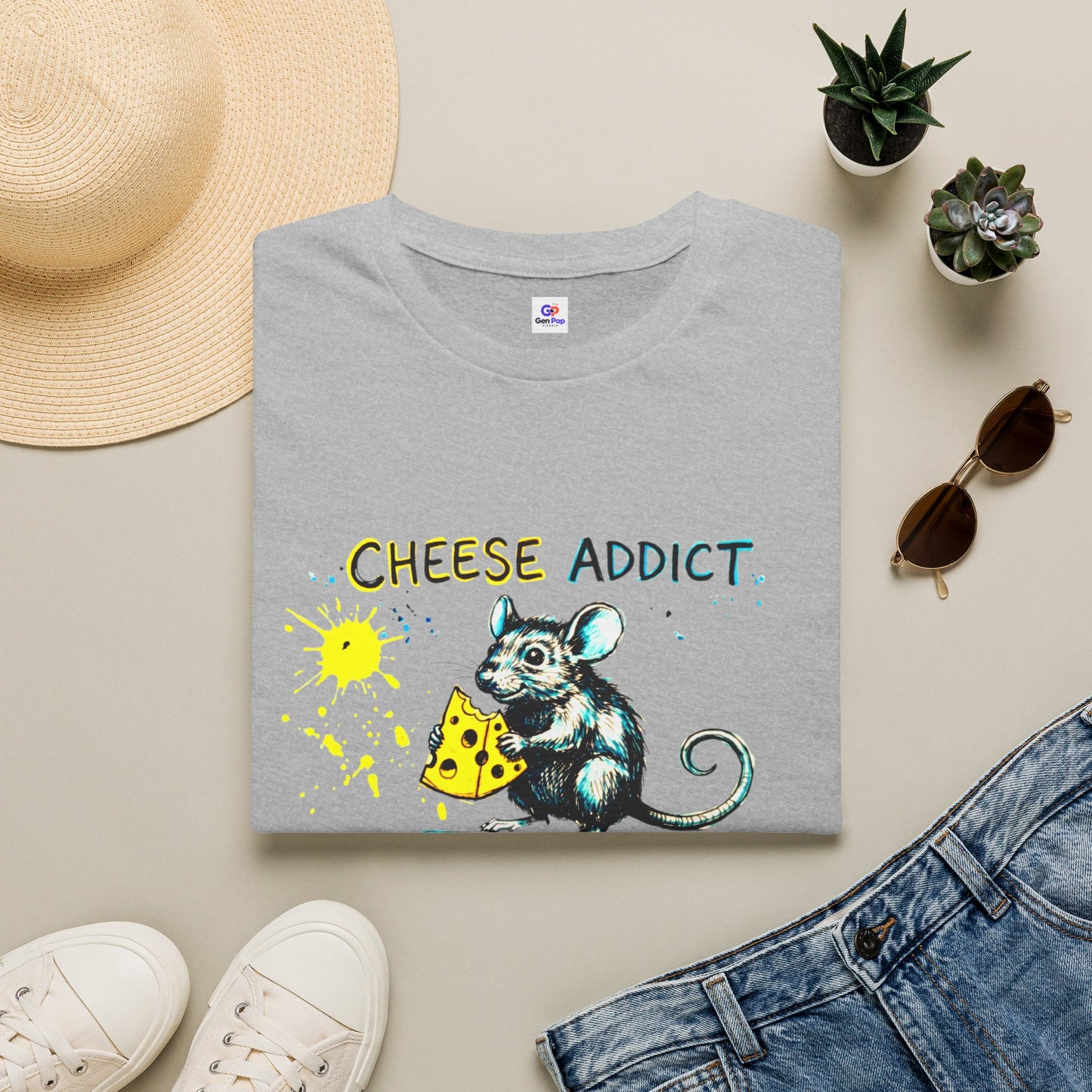 Cheese Addict Funny Softstyle Tee — Unique Gift for Food Lovers and the Hustlers