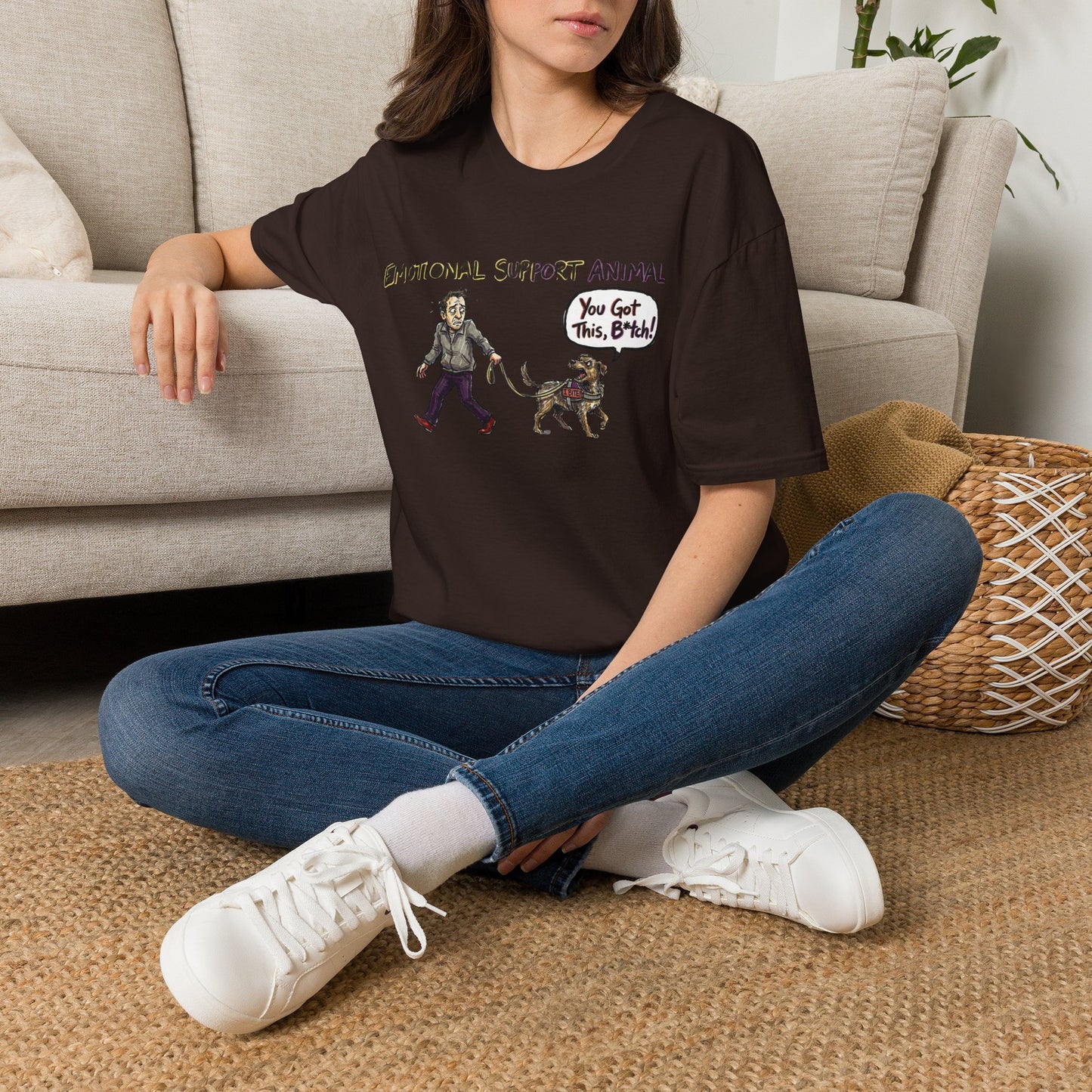 Emotional support animal Unisex Softstyle T-Shirt