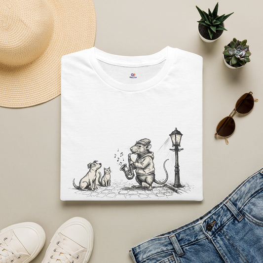 Musical Rat Funny Graphic Softstyle Tee — Unique City Inspired Gift