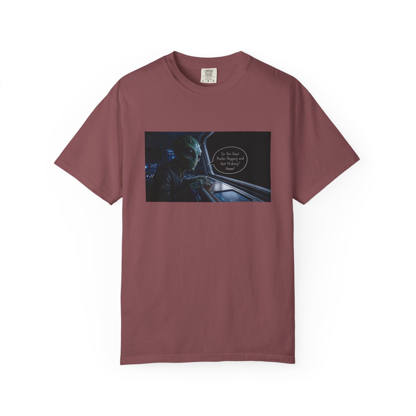 Alien Probing Unisex Garment-Dyed T-shirt