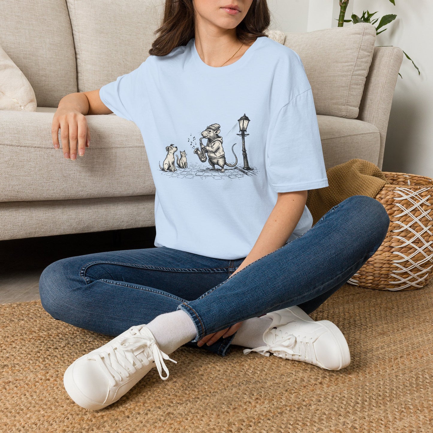 Musical rat Unisex Softstyle T-Shirt