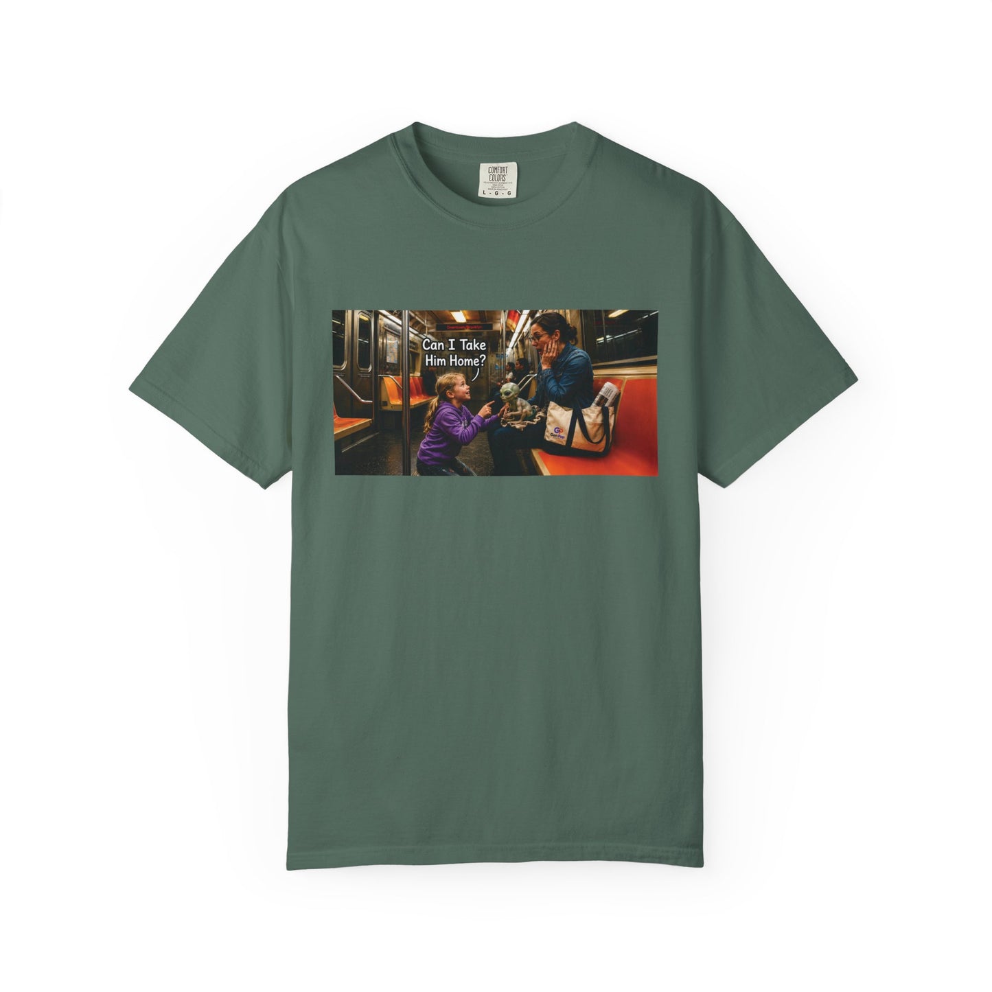 Can I Take Him Home? Funny Garment-Dyed T-Shirt — Cute Gift for Him or Her