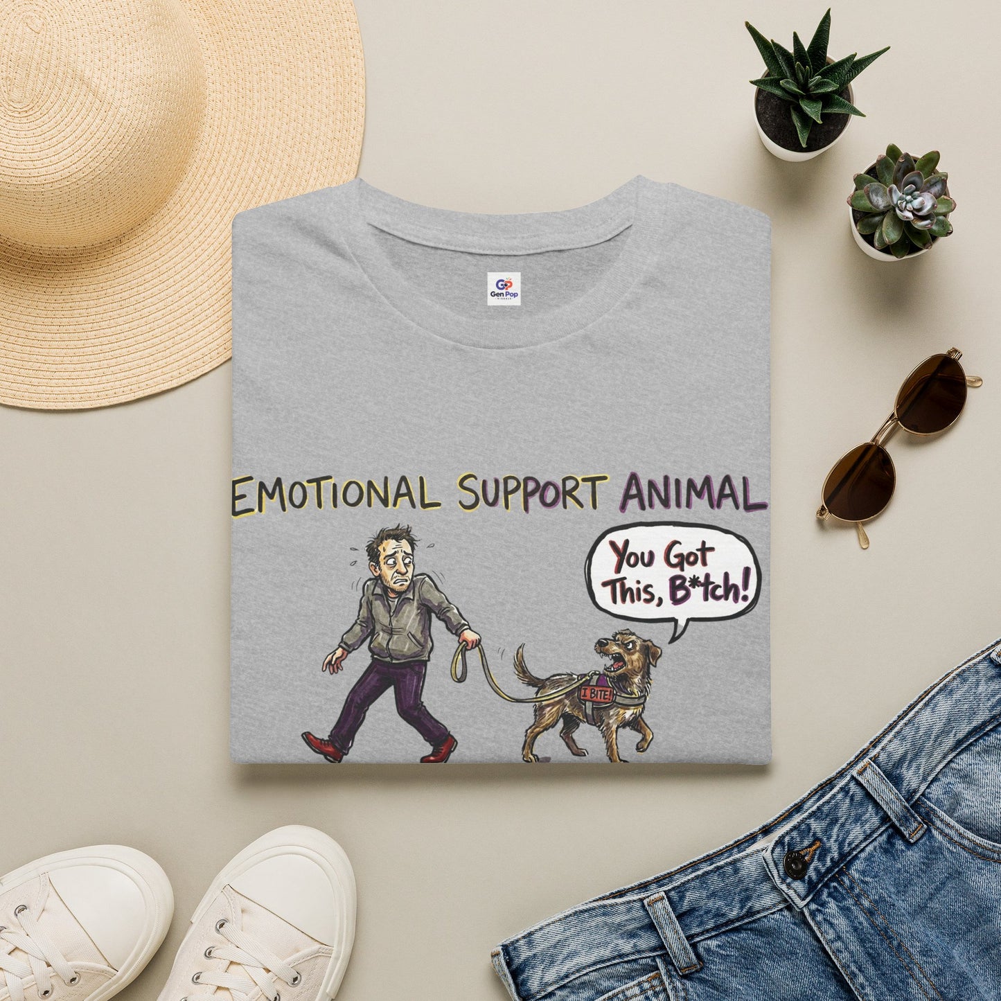 Emotional support animal Unisex Softstyle T-Shirt