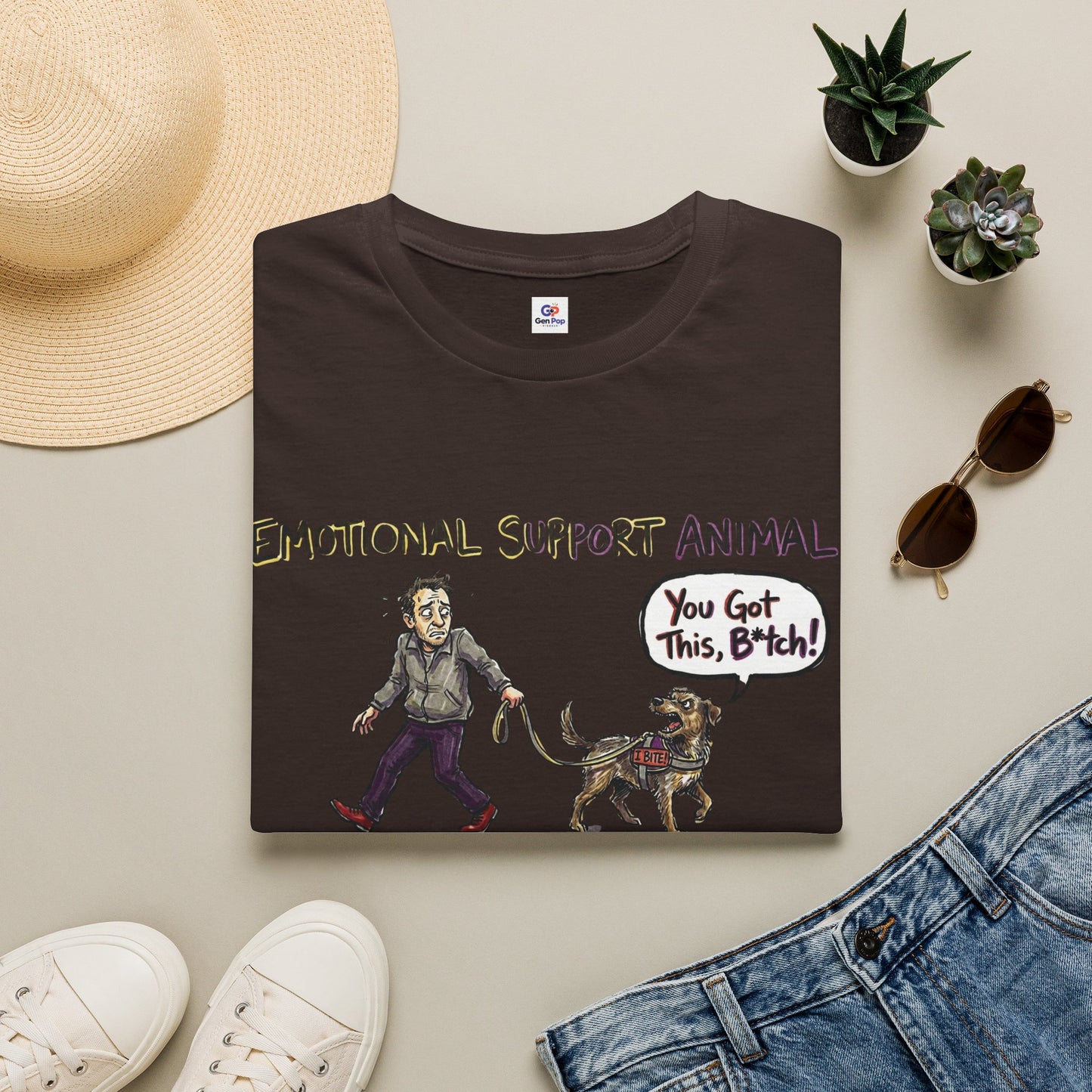 Emotional support animal Unisex Softstyle T-Shirt