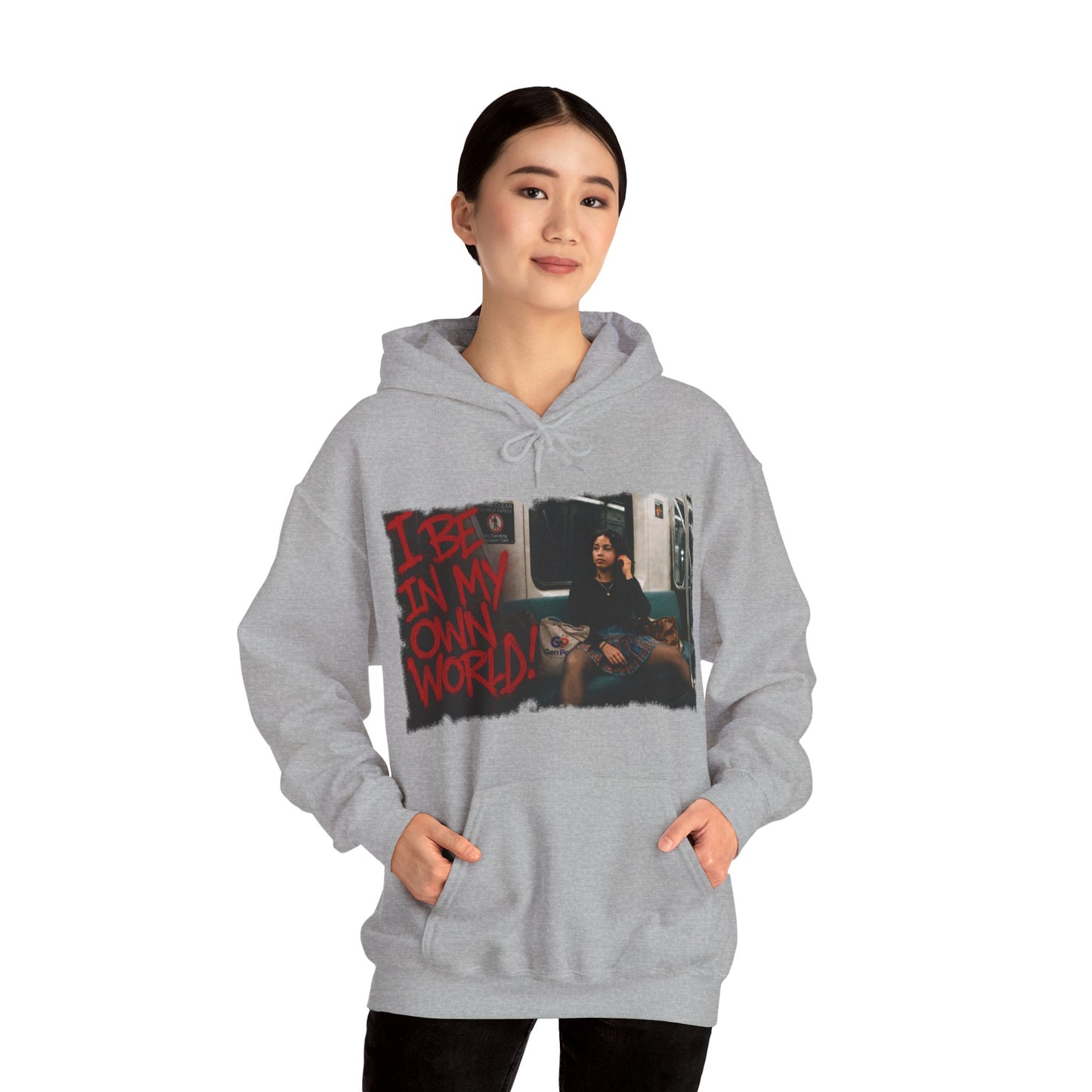 I be in my own world Unisex Heavy Blend™ Hooded Sweatshirt
