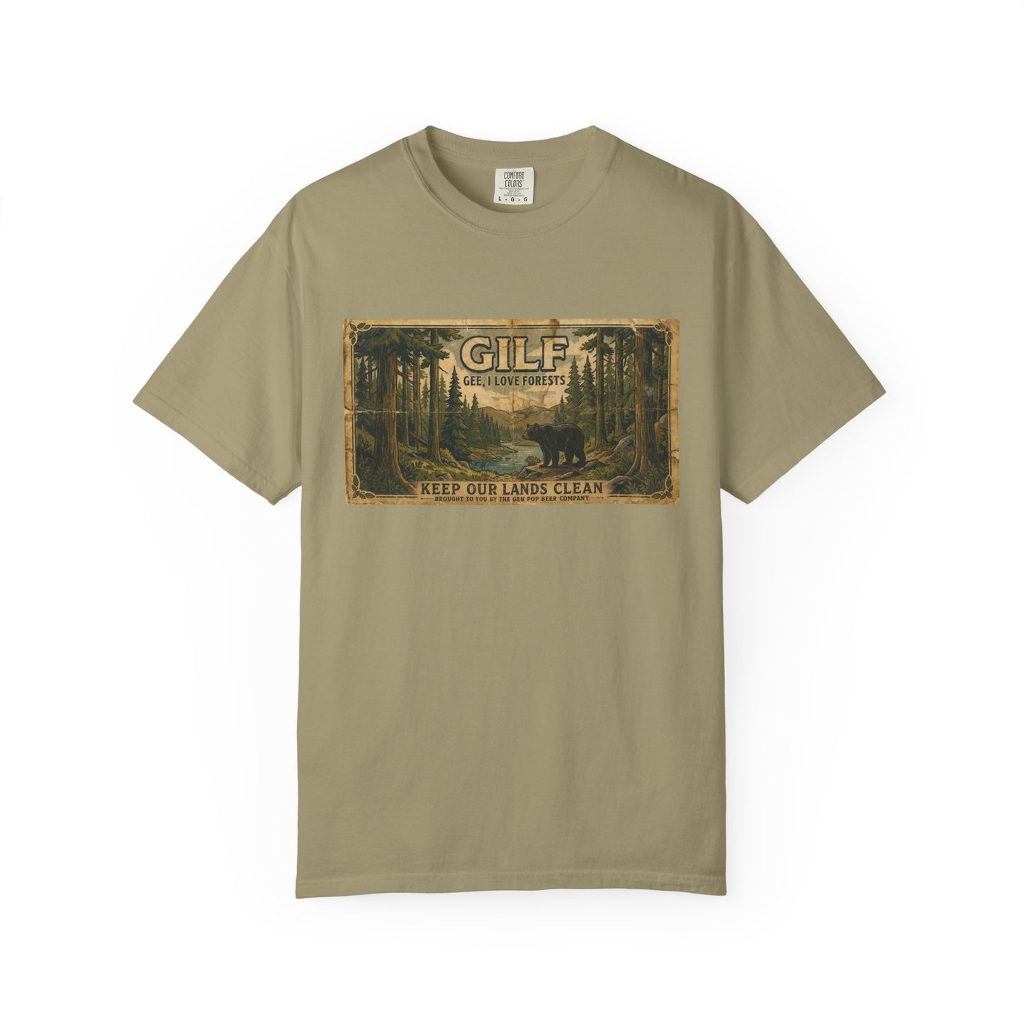 GILF Bear Funny Adult Humor Garment-Dyed Tee — Gag Gift for Him or Her