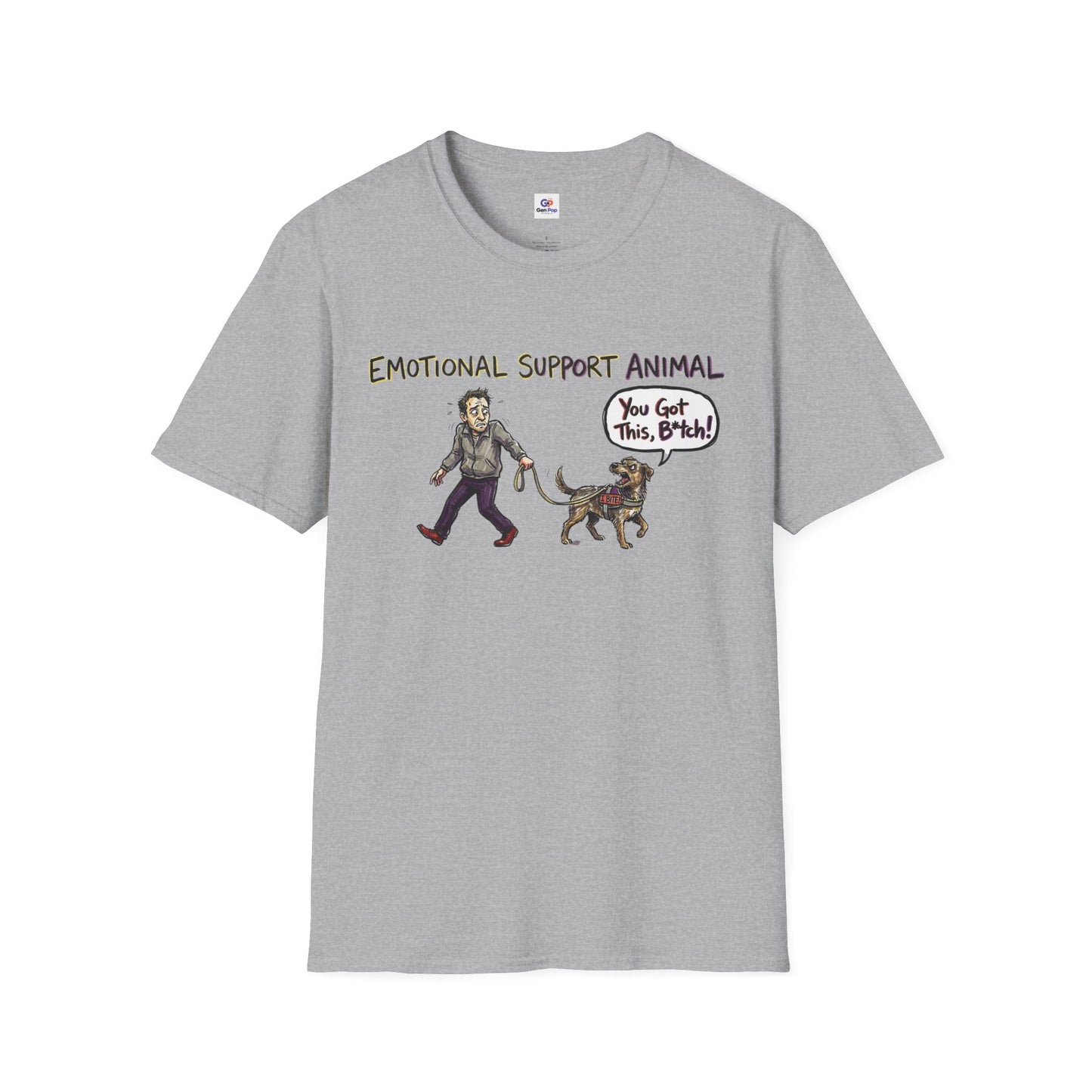 Emotional support animal Unisex Softstyle T-Shirt