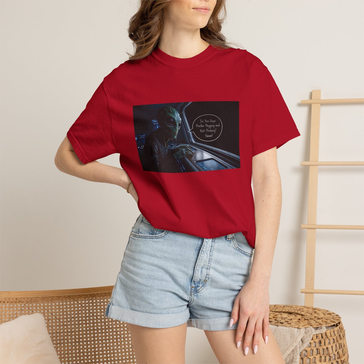 Alien Probing Unisex Garment-Dyed T-shirt