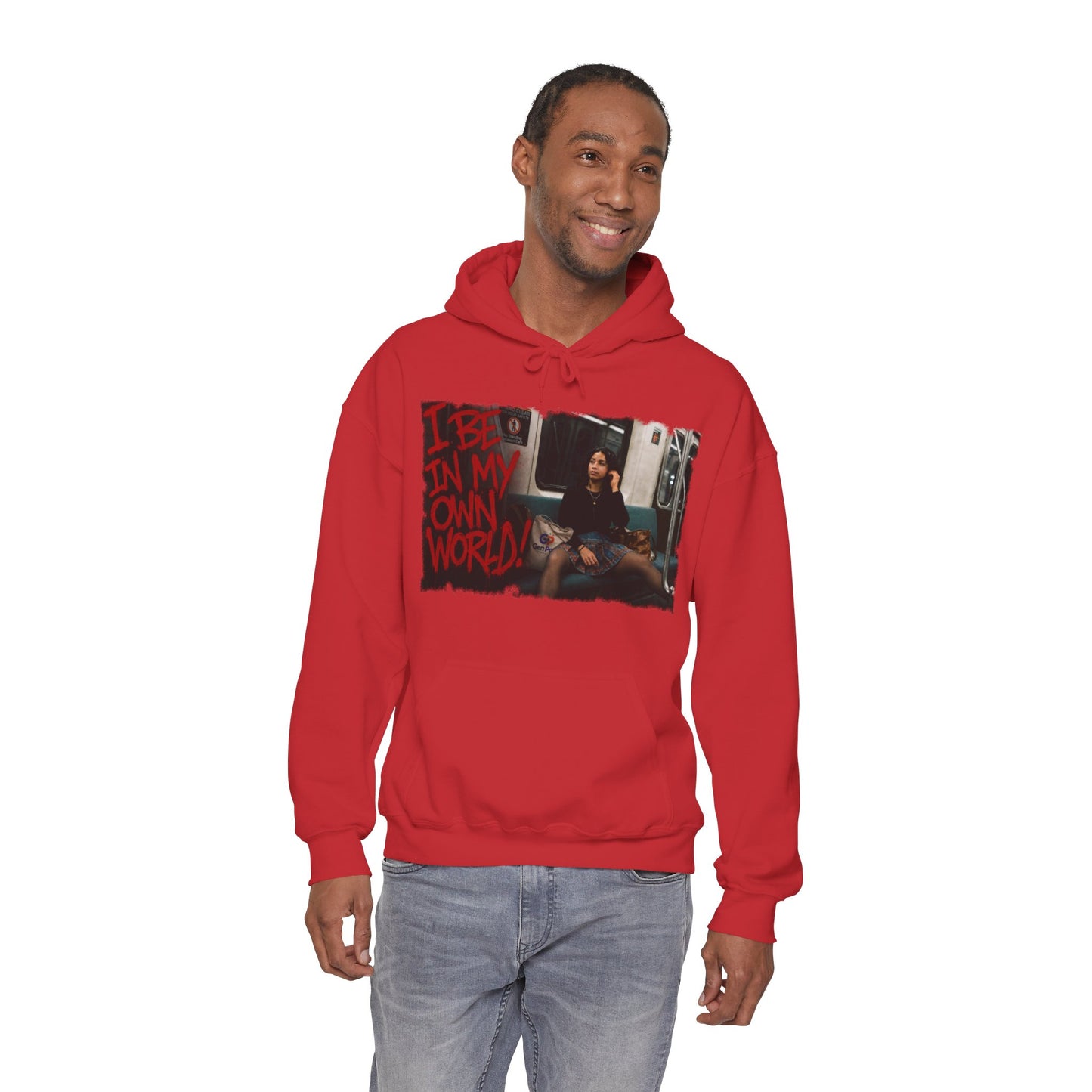 I be in my own world Unisex Heavy Blend™ Hooded Sweatshirt