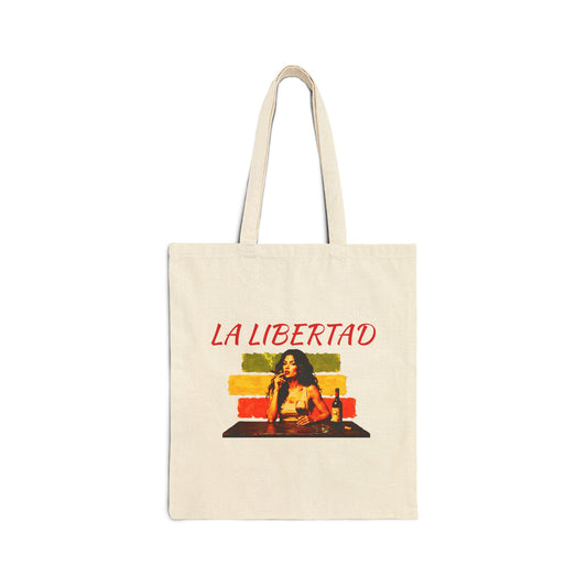 La Libertad Dual Graphic Cotton Canvas Tote Bag