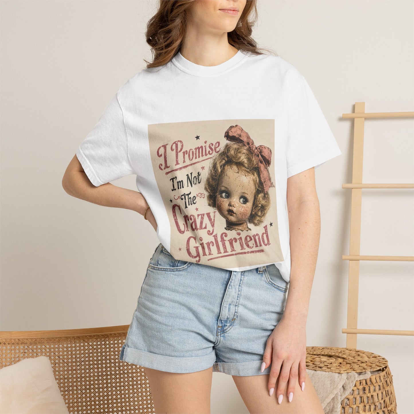 Crazy Girlfriend Funny Garment-Dyed T-Shirt — Funny Gift for Her