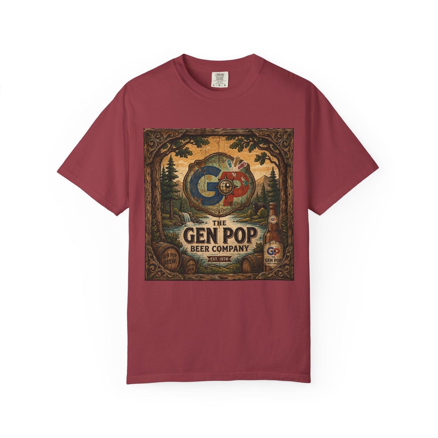 Gen Pop Beer Company Unisex Garment-Dyed T-shirt