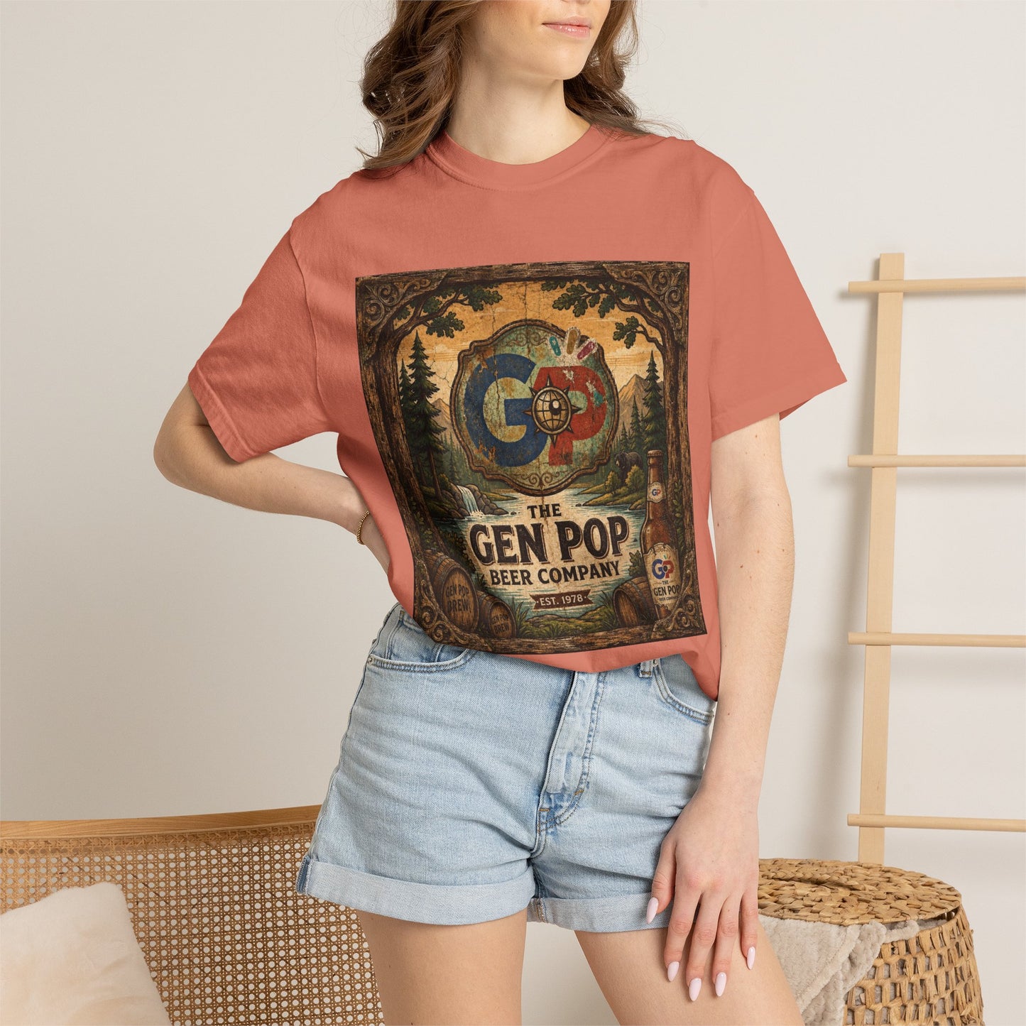 Gen Pop Beer Company Unisex Garment-Dyed T-shirt