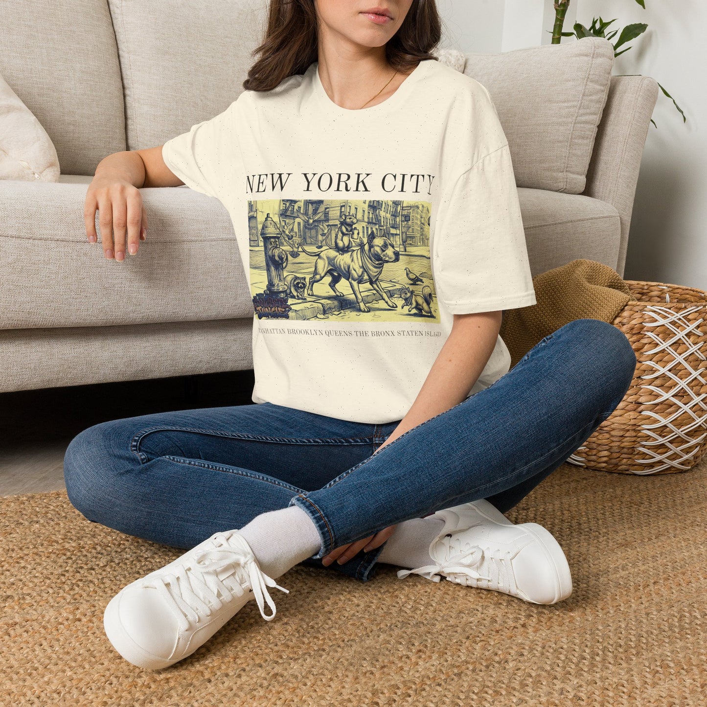 The Concrete Jungle NYC Graphic Softstyle Tee — Unique Gift for New Yorkers & Tourists