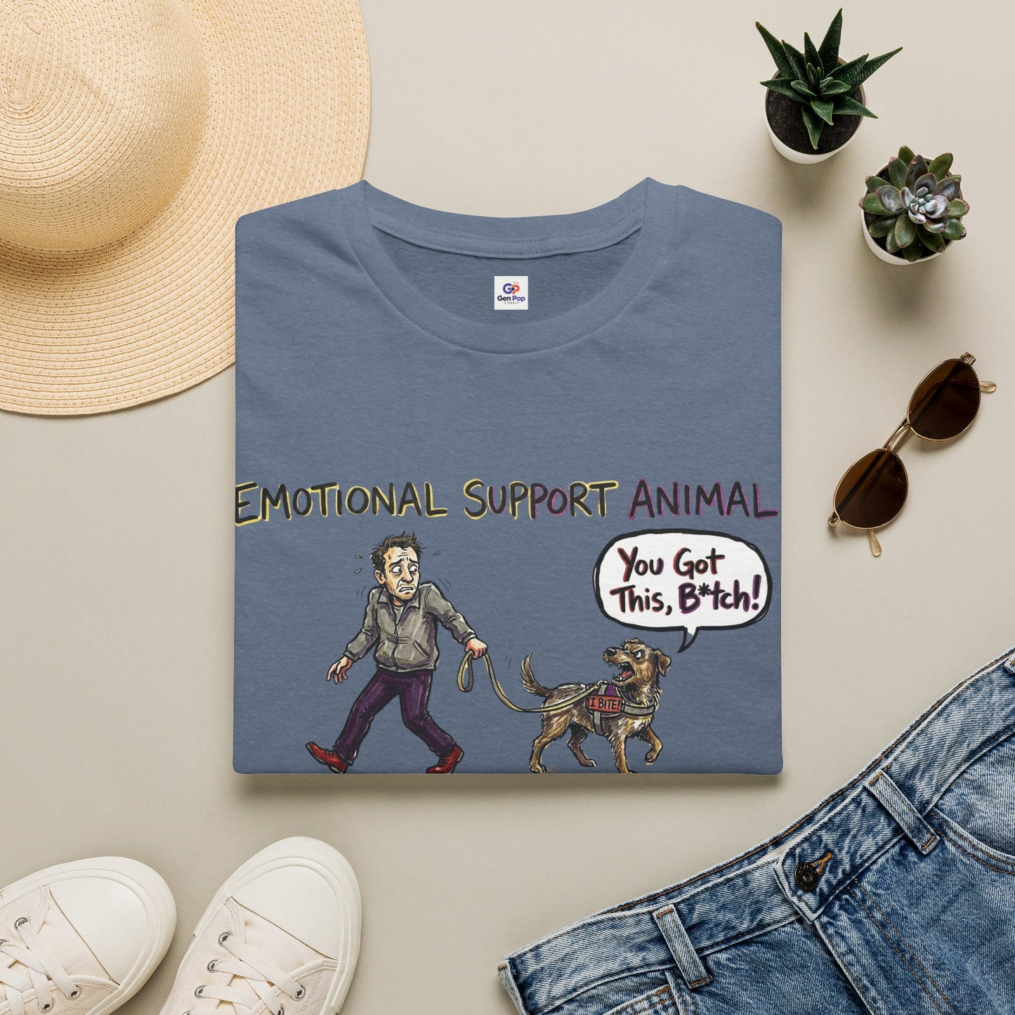 Emotional support animal Unisex Softstyle T-Shirt