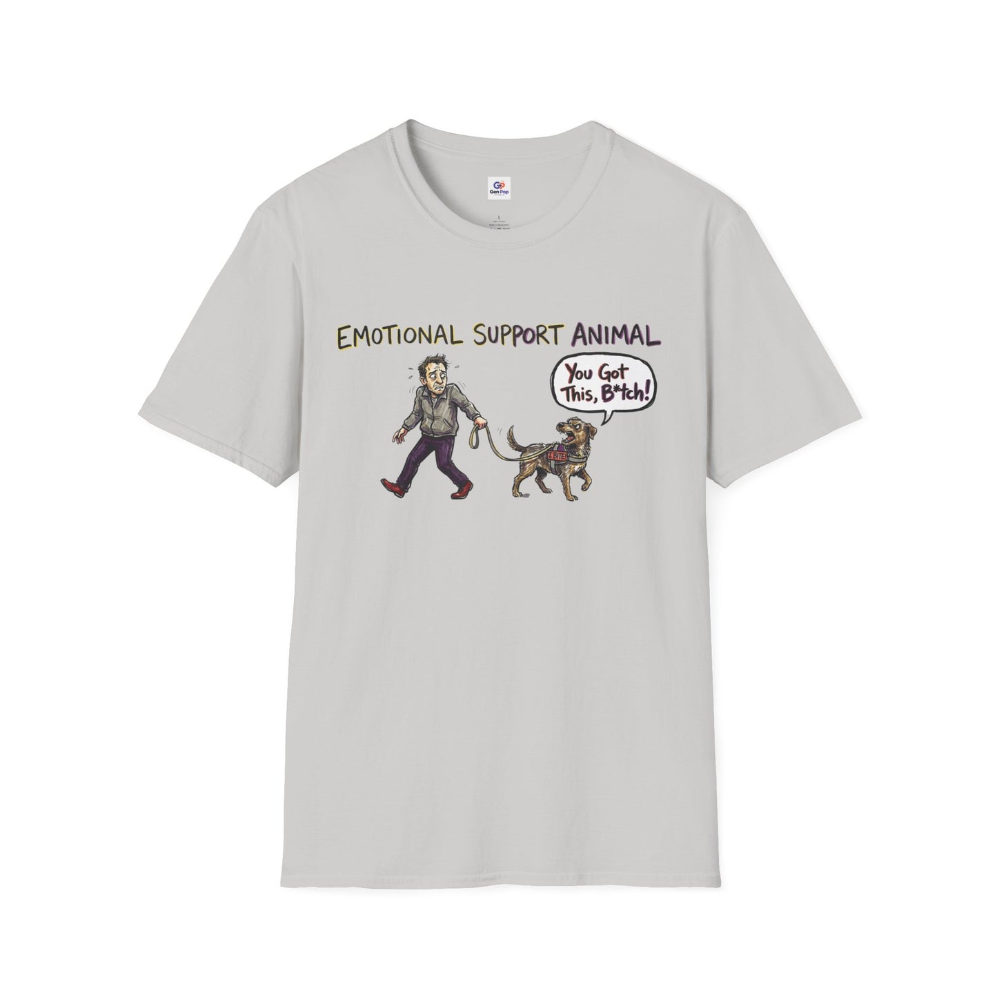 Emotional support animal Unisex Softstyle T-Shirt