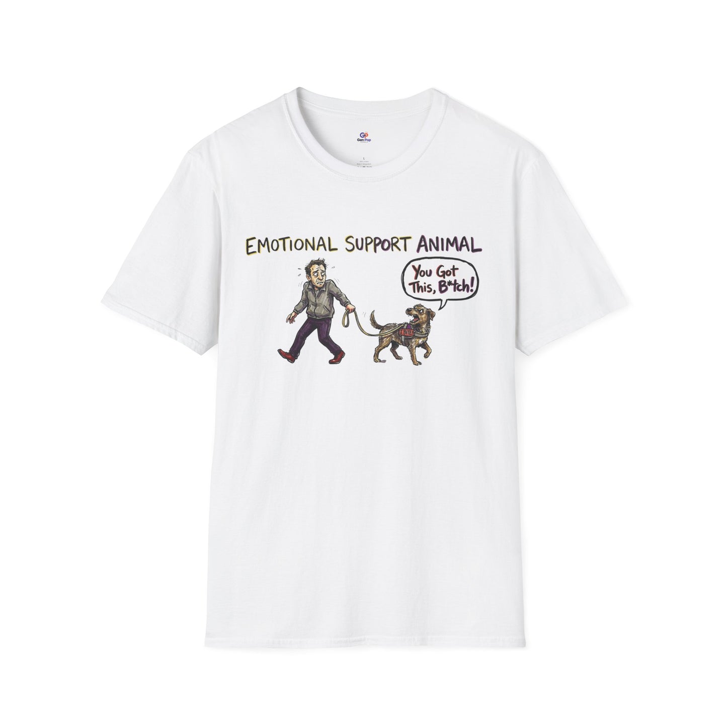 Emotional support animal Unisex Softstyle T-Shirt