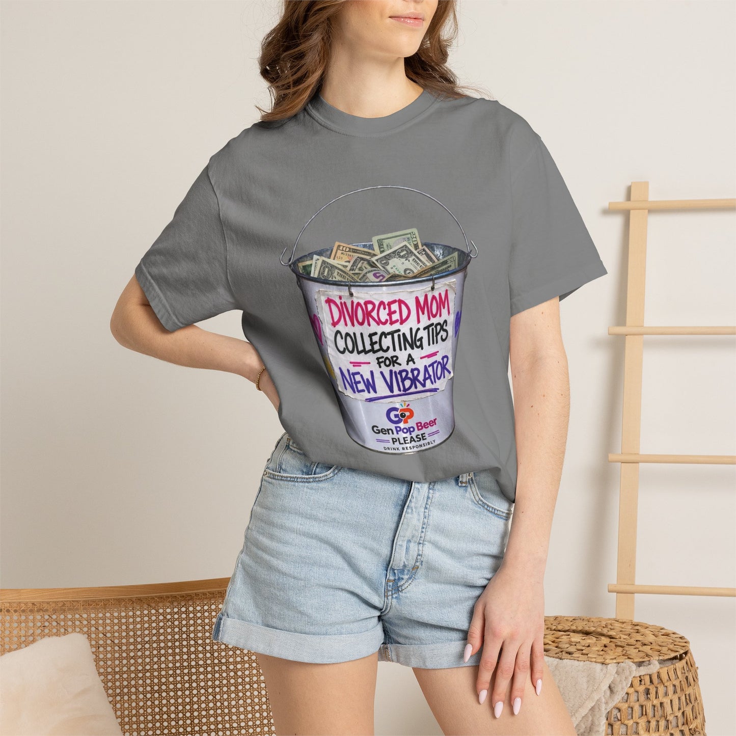 Divorced Mom Collecting Tips for a New One Funny Garment-Dyed Tee — Gag Gift for Her