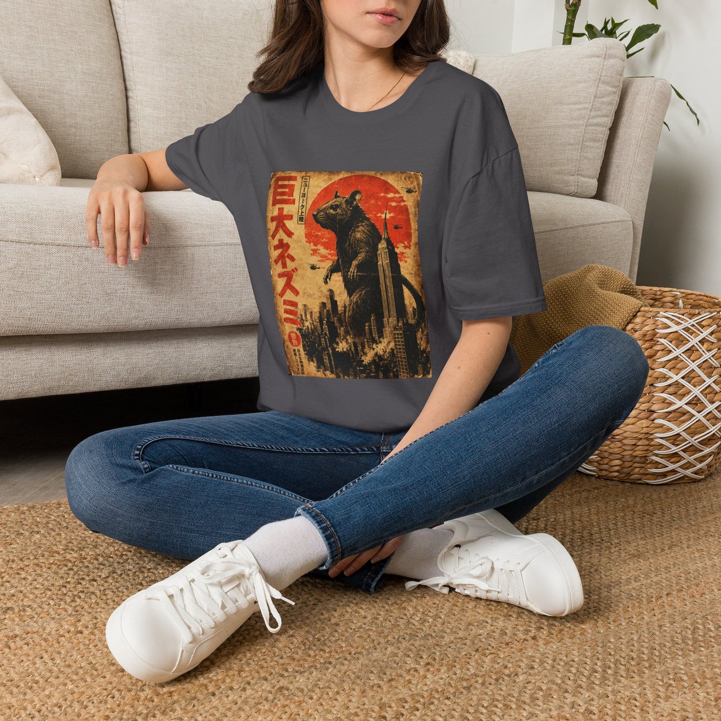 Ratzilla NYC Graphic Softstyle Tee — Funny Gift for New Yorkers, Kaiju Fans & Tourists