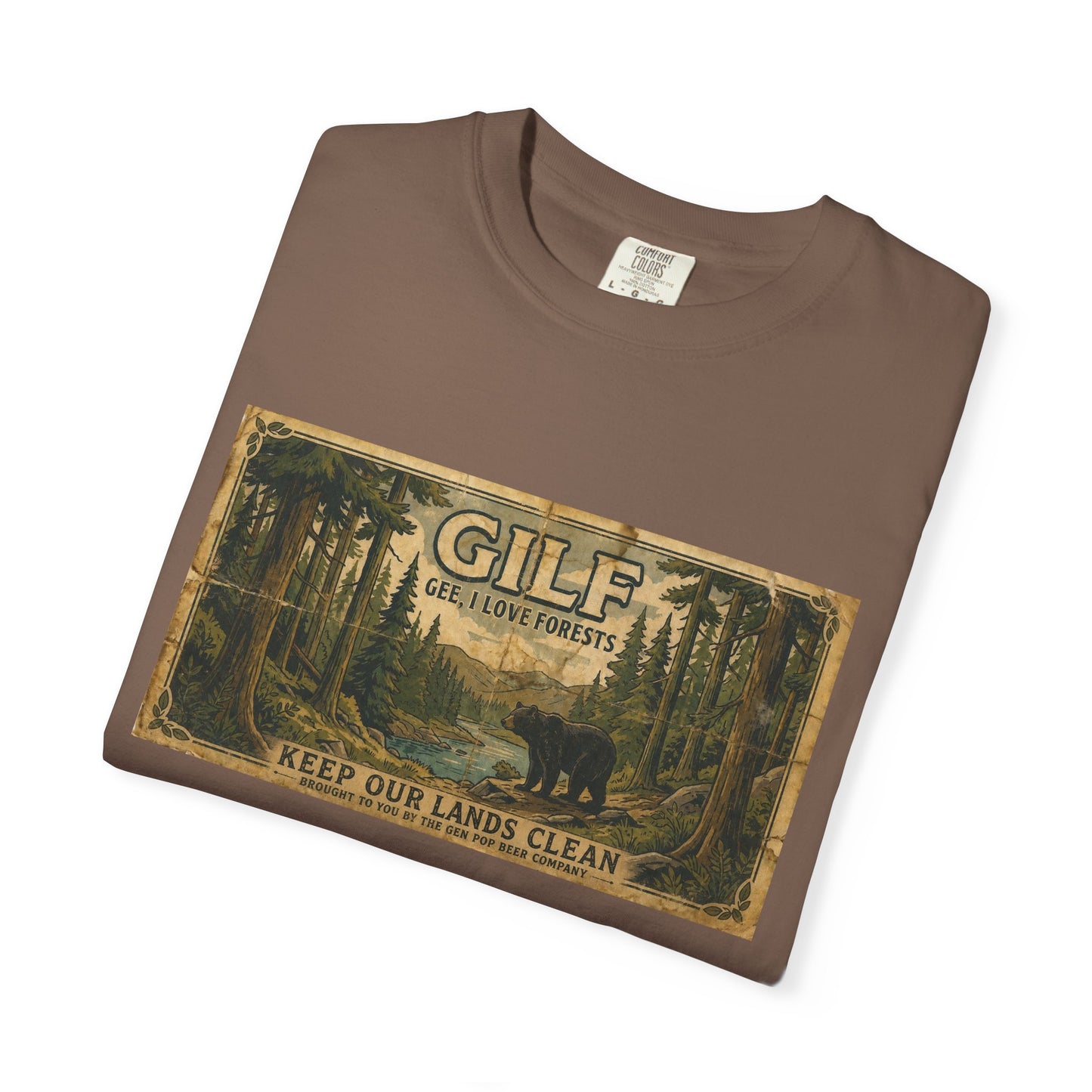 GILF Bear Funny Adult Humor Garment-Dyed Tee — Gag Gift for Him or Her