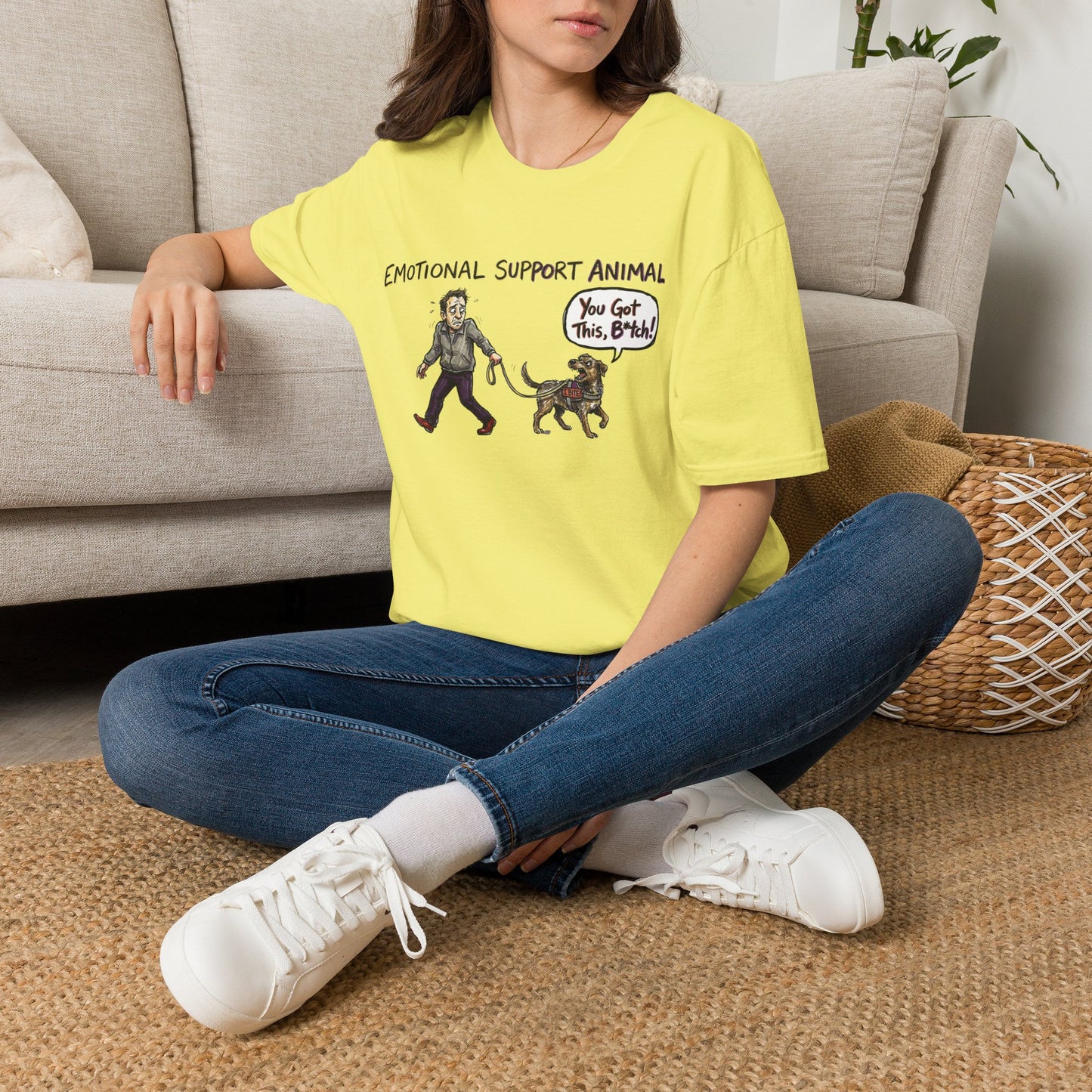 Emotional support animal Unisex Softstyle T-Shirt
