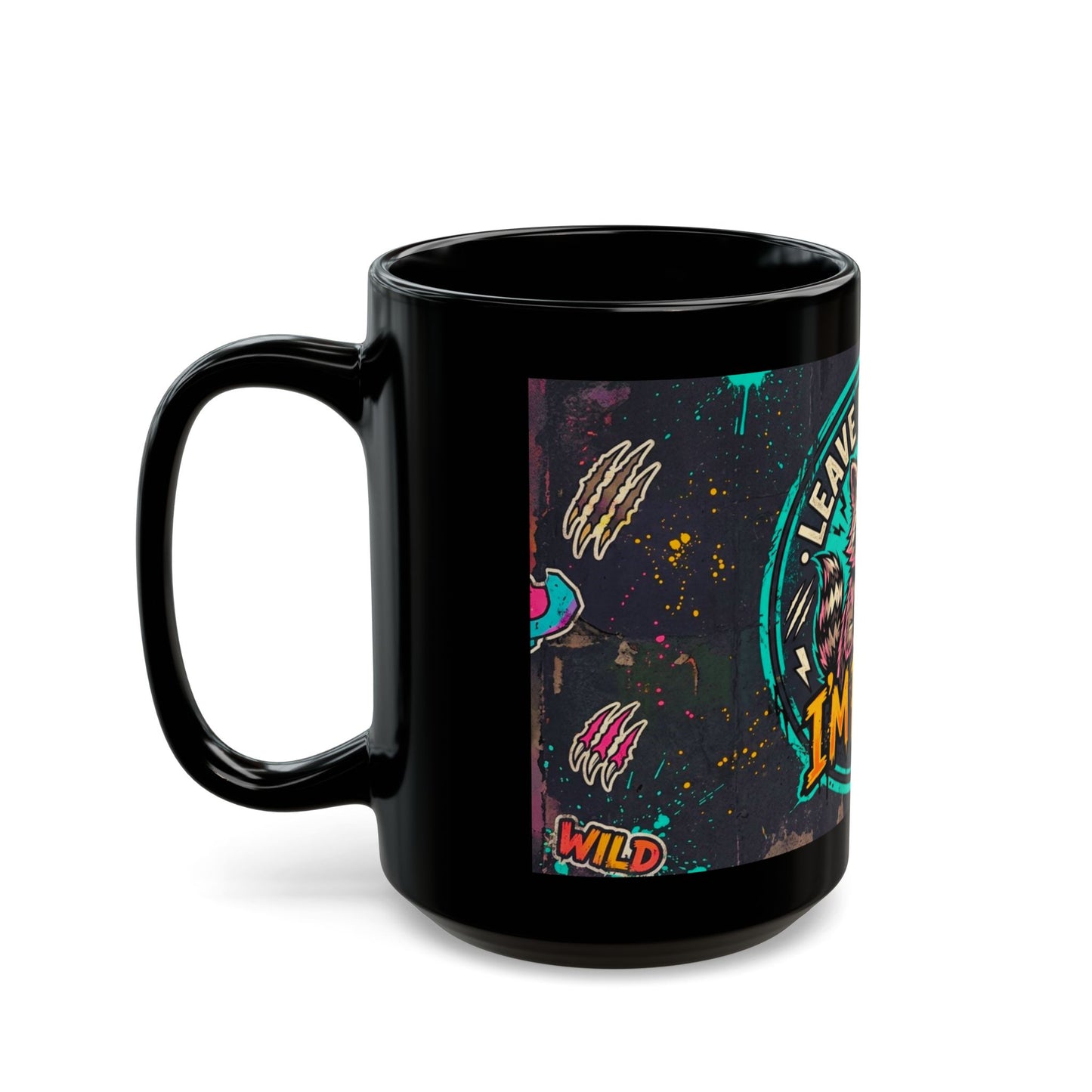 Leave Me Alone Funny Black Coffee Mug — Unique Gift for Introverts