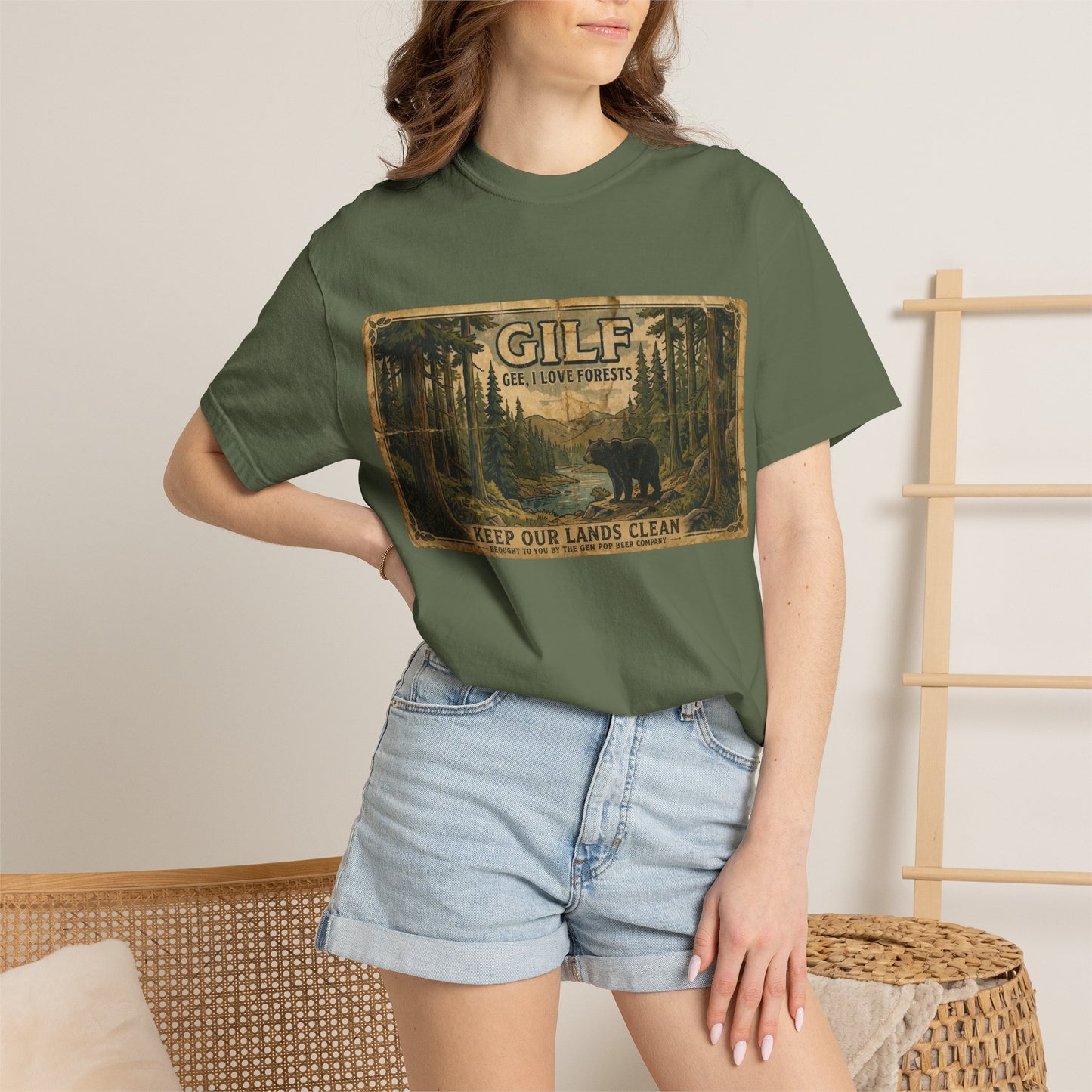 GILF Bear Unisex Garment-Dyed T-shirt
