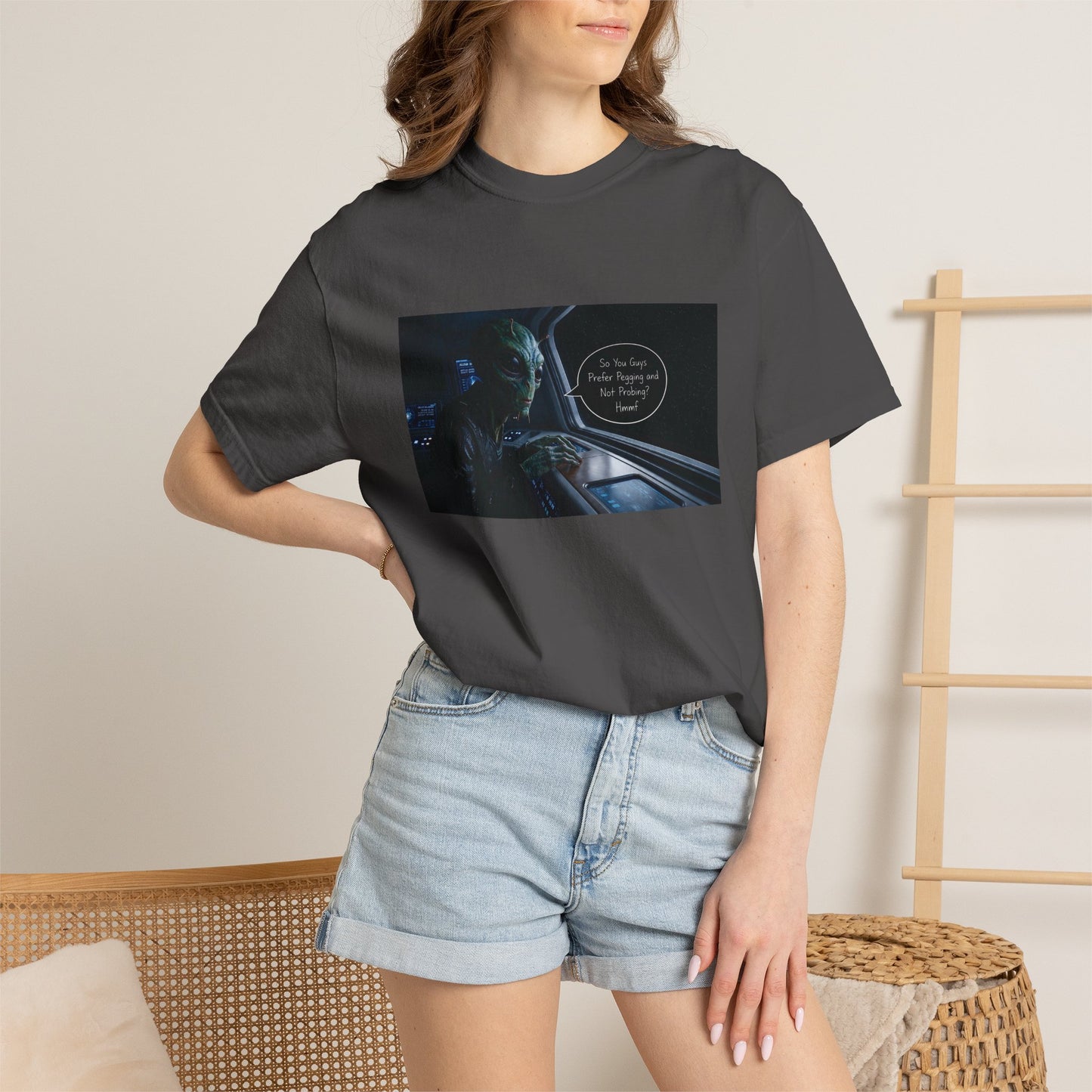 Alien Probing Unisex Garment-Dyed T-shirt