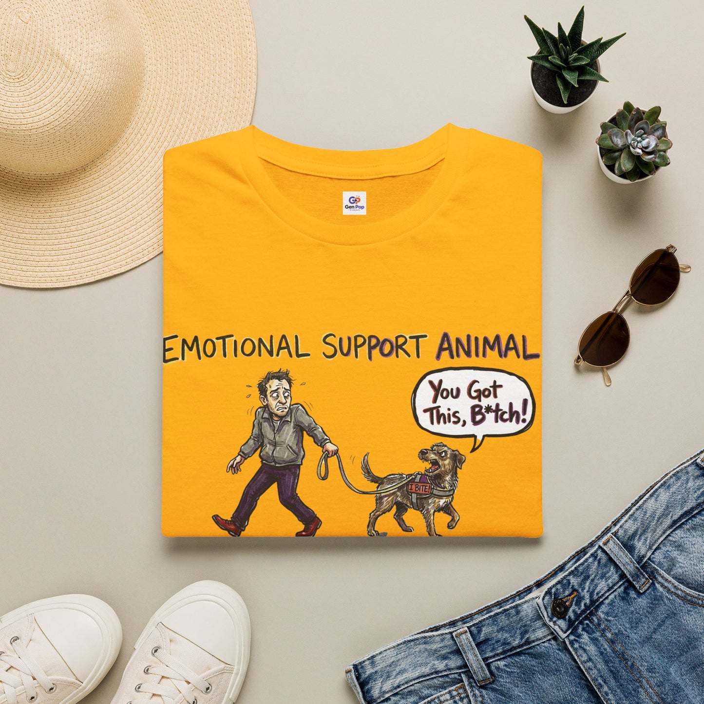 Emotional support animal Unisex Softstyle T-Shirt