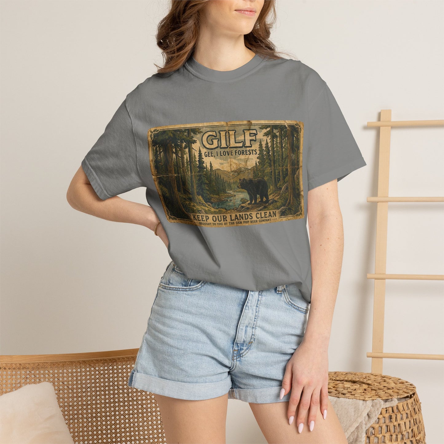 GILF Bear Unisex Garment-Dyed T-shirt