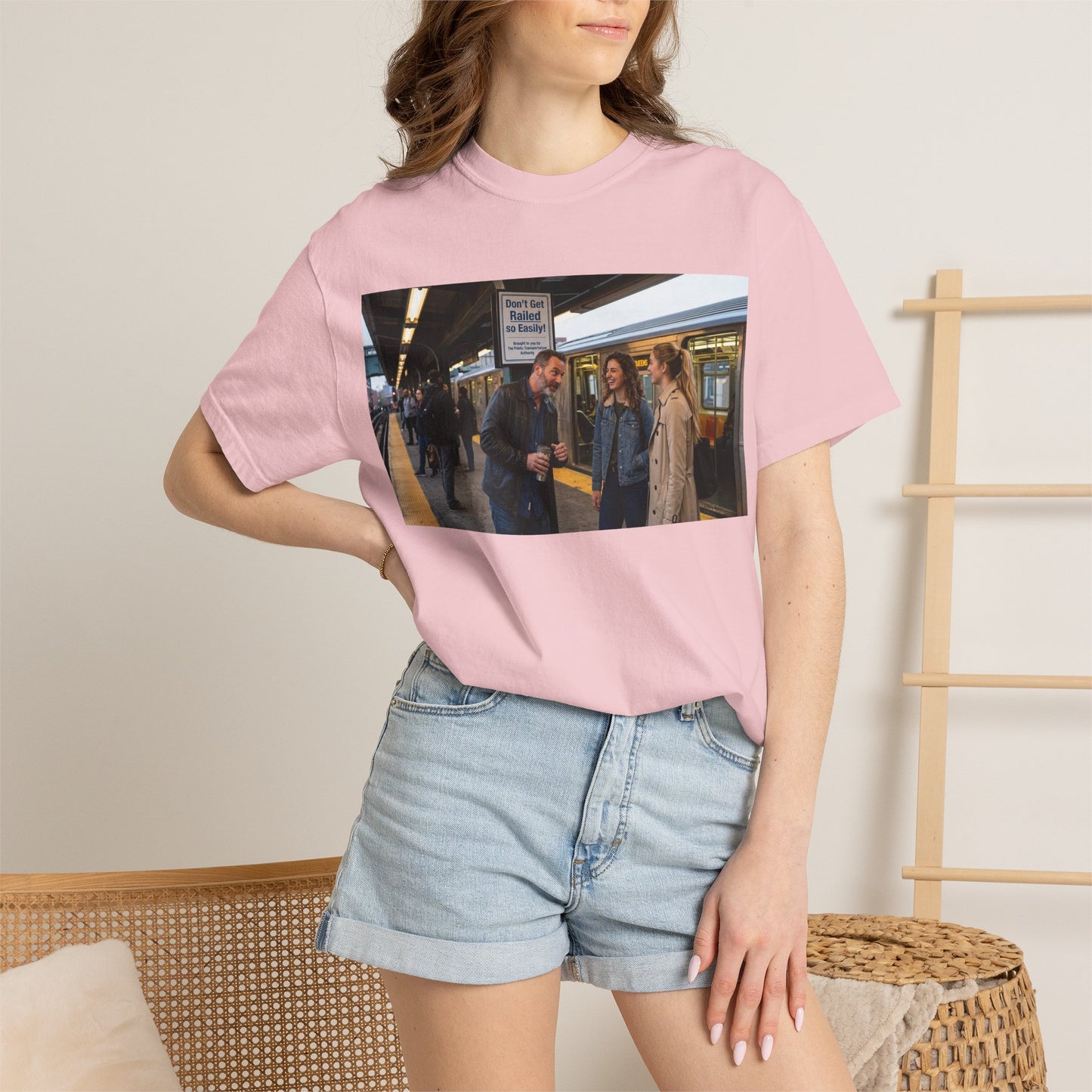 Don't Get Railed Funny Adult Humor Garment-Dyed T-Shirt — Gag Gift