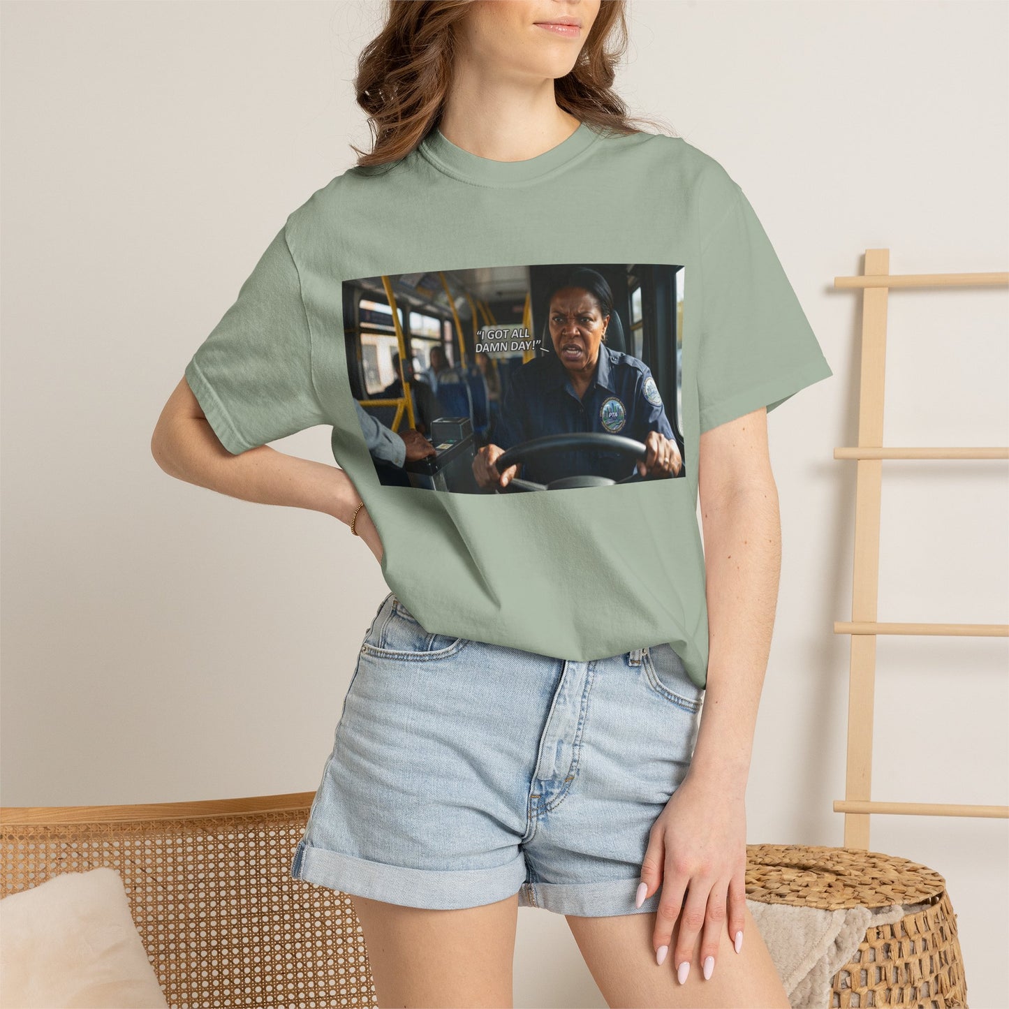 Having a Bad Day Funny Mood Garment-Dyed T-Shirt — Relatable Gift Idea