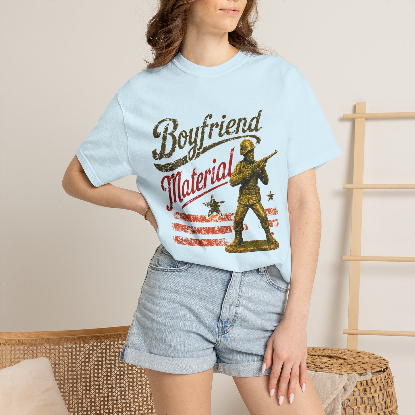Boyfriend Material Funny Garment-Dyed Tee — Funny Gift for Him