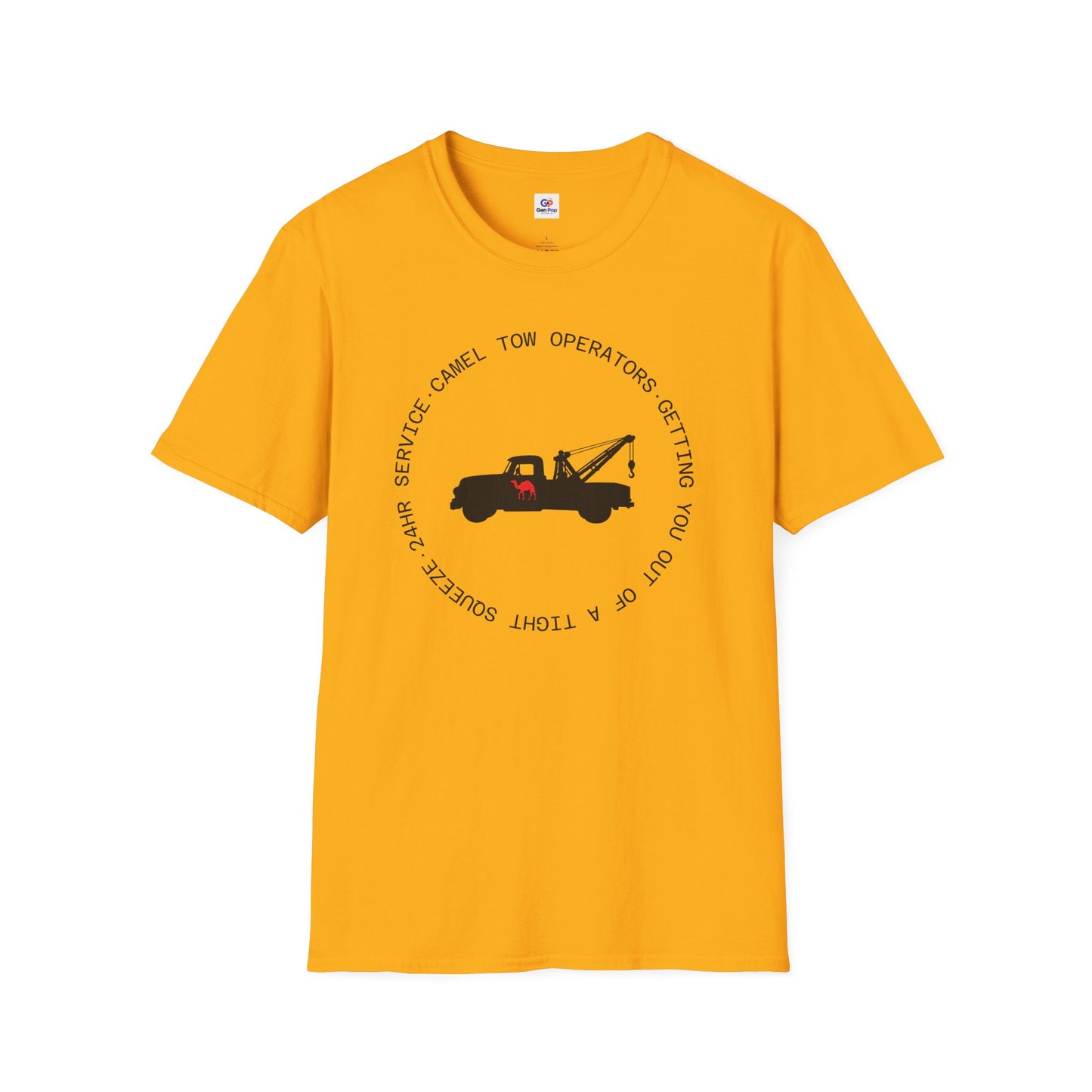 Camel Tow Operators Funny Adult Humor Softstyle Tee — Gag Gift for Him or Her