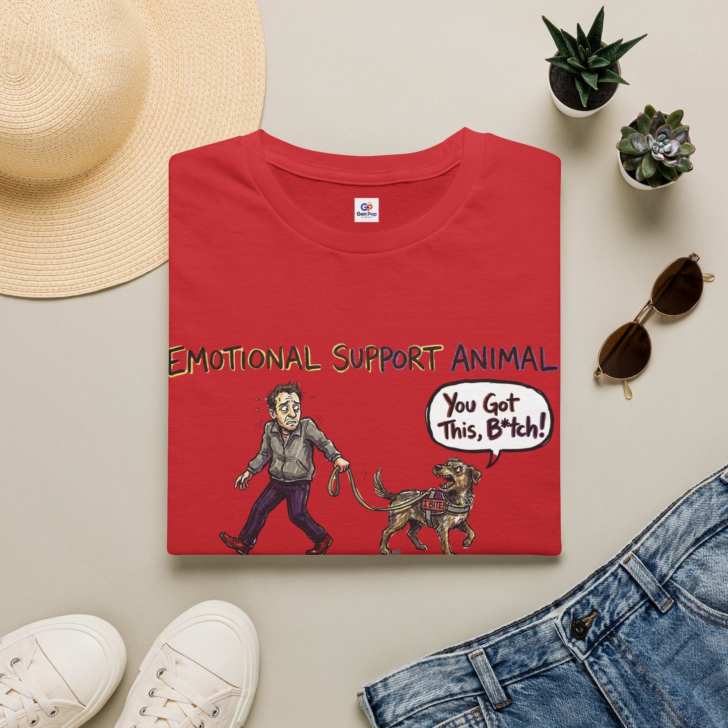 Emotional support animal Unisex Softstyle T-Shirt
