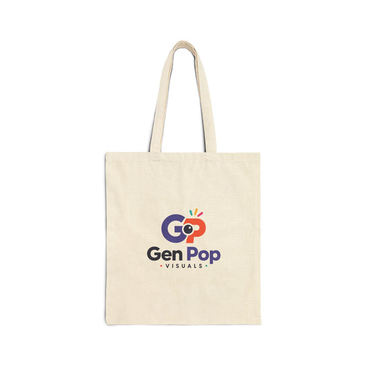 Dual Graphic Cotton Canvas Tote Bag