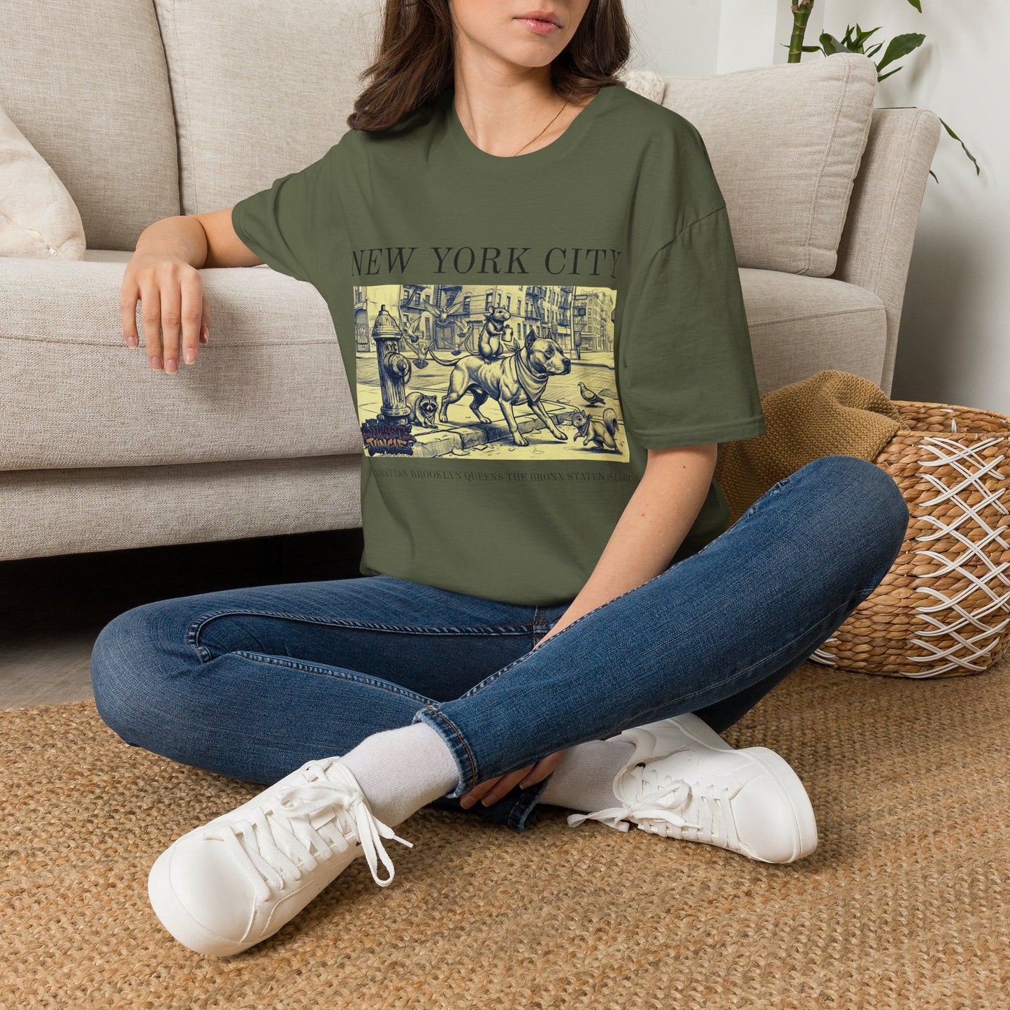 The Concrete Jungle NYC Graphic Softstyle Tee — Unique Gift for New Yorkers & Tourists