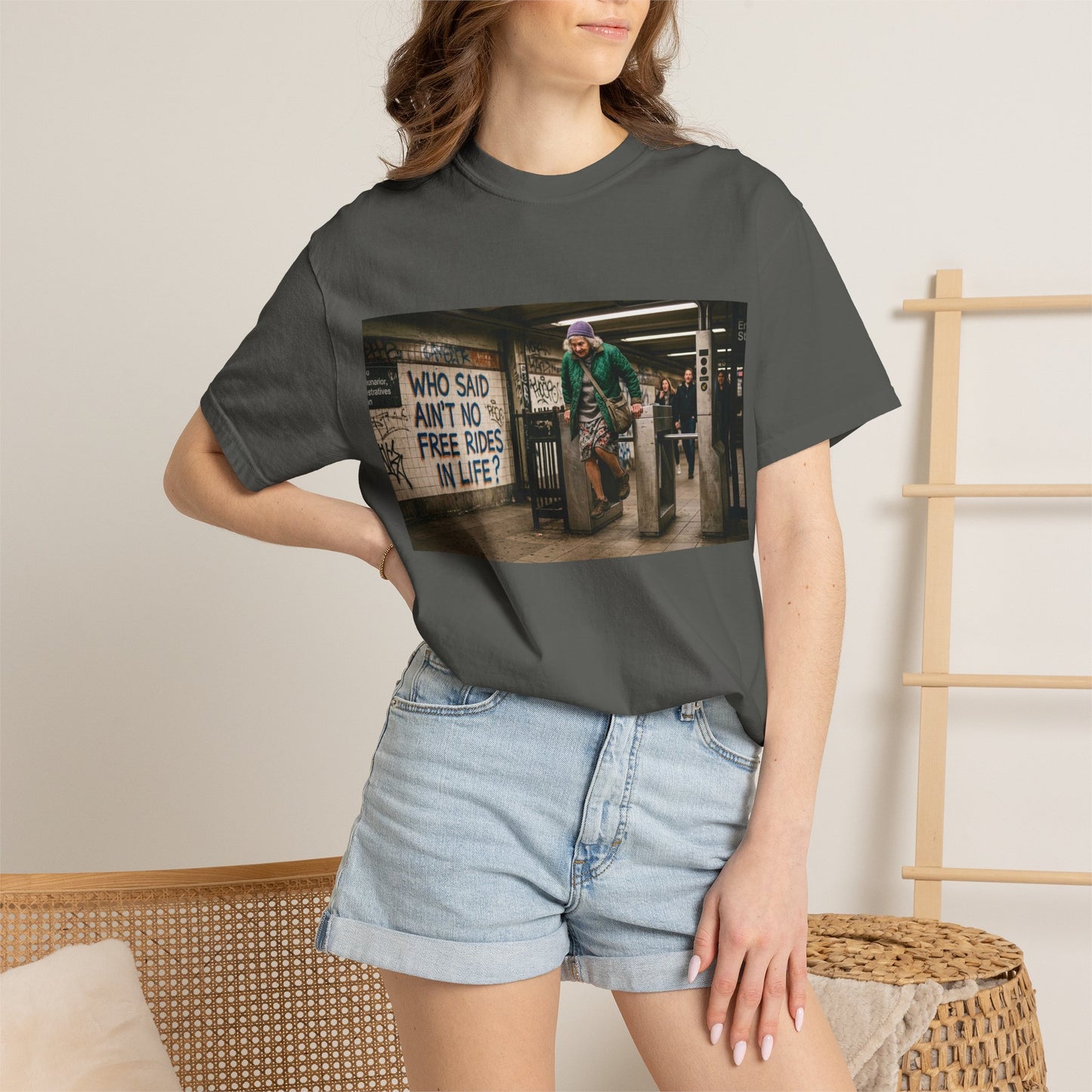 No Free Rides? Unisex Garment-Dyed T-shirt