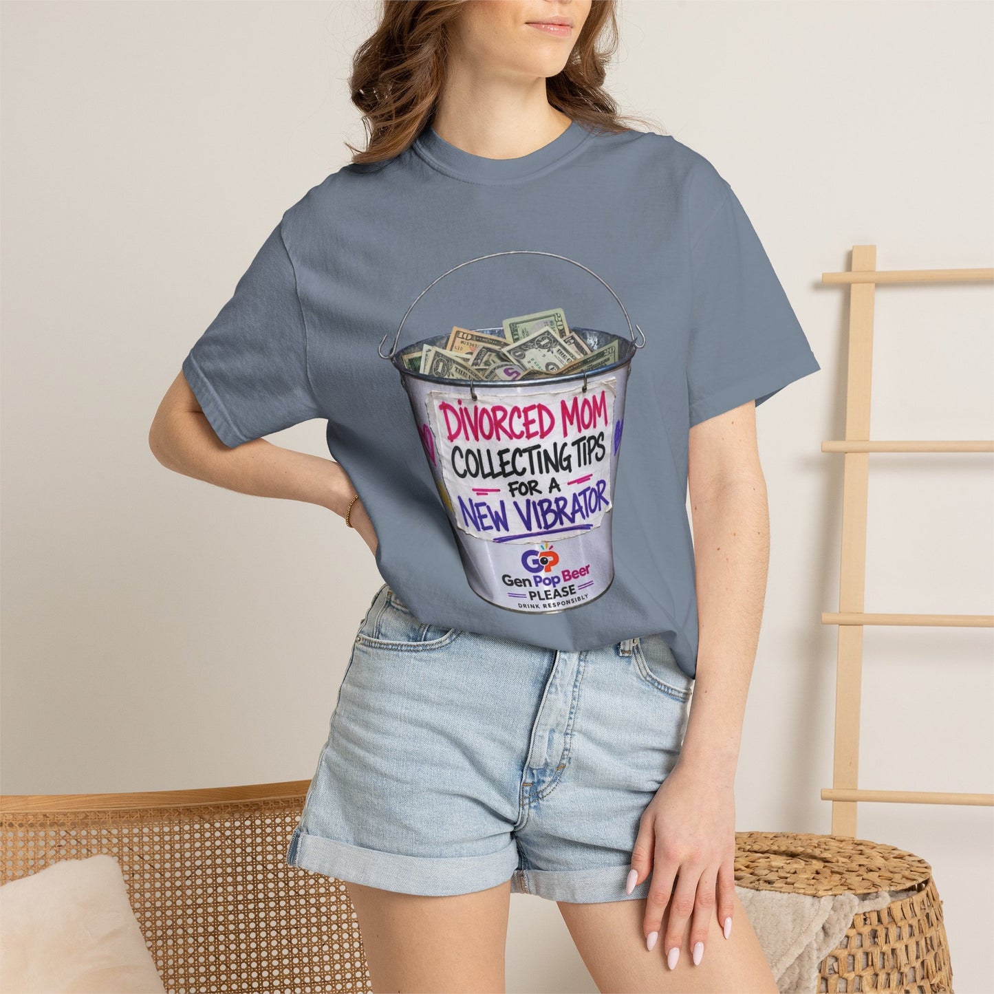 Divorced Mom Collecting Tips for a New One Funny Garment-Dyed Tee — Gag Gift for Her