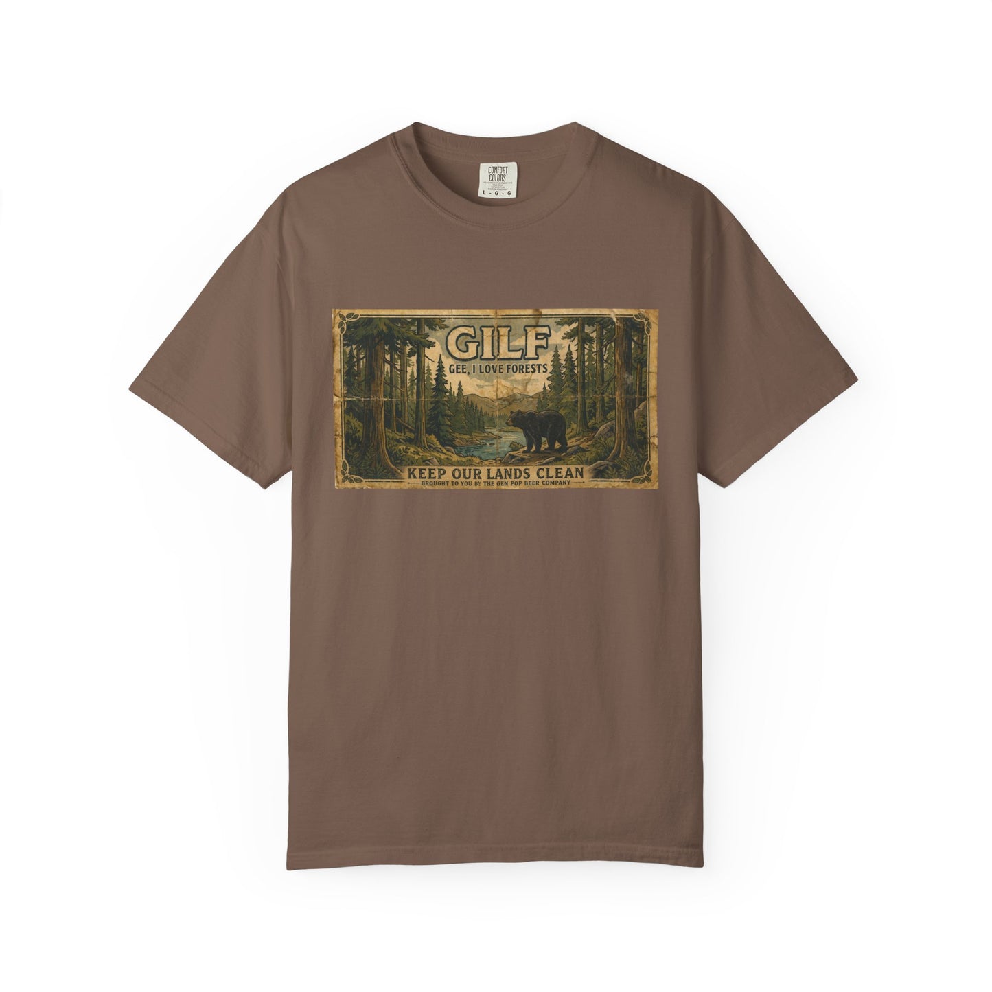GILF Bear Funny Adult Humor Garment-Dyed Tee — Gag Gift for Him or Her